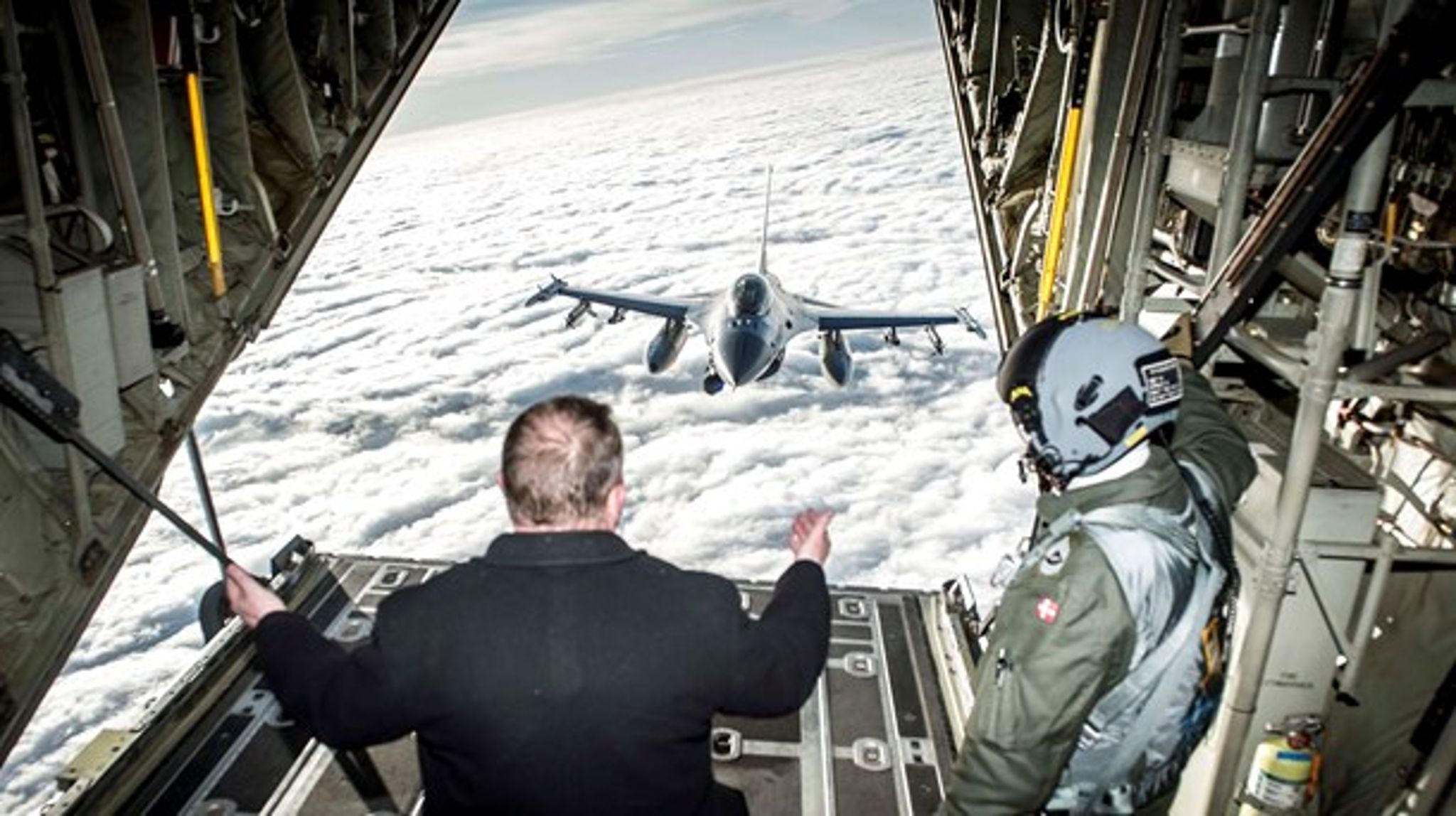  Danmarks statsminister Lars Løkke Rasmussen (V) besöker en flygövning inom Nato i Litauen förra året.