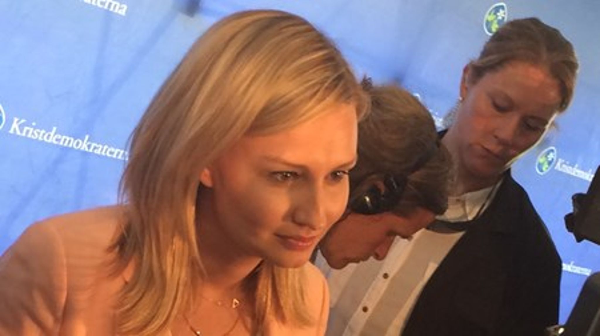 <br>Kristdemokraternas partiledare Ebba Busch Thor debuterar i Almedalen.<br>