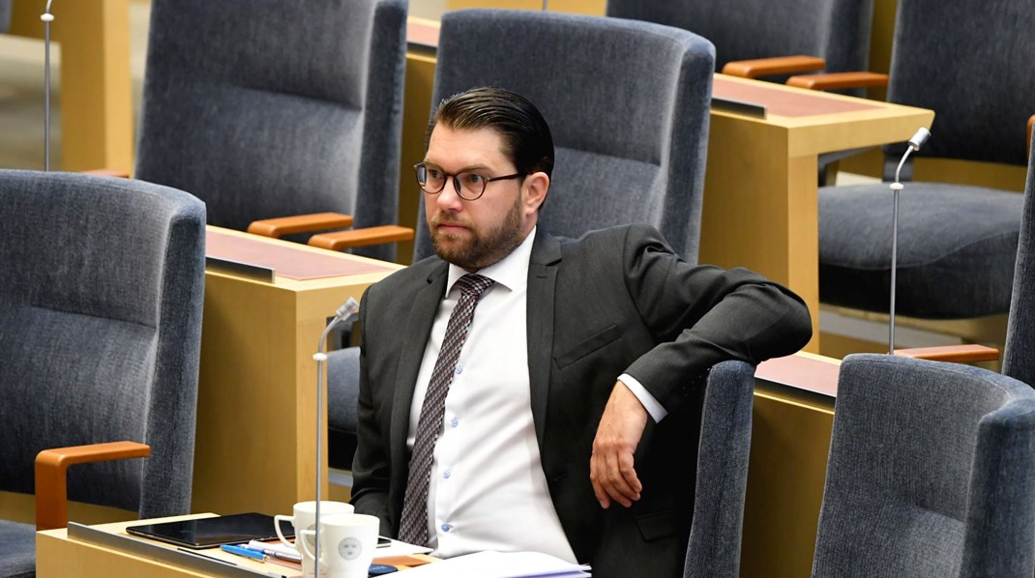 Sverigedemokraternas partiledare Jimmie Åkesson. 