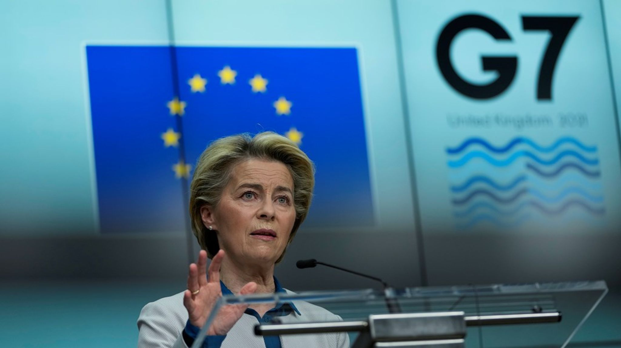 EU-kommissionens ordförande Ursula von der Leyen och Europeiska rådets ordförande Charles Michel deltar på G7-mötet som hålls i engelska Cornwall. 
