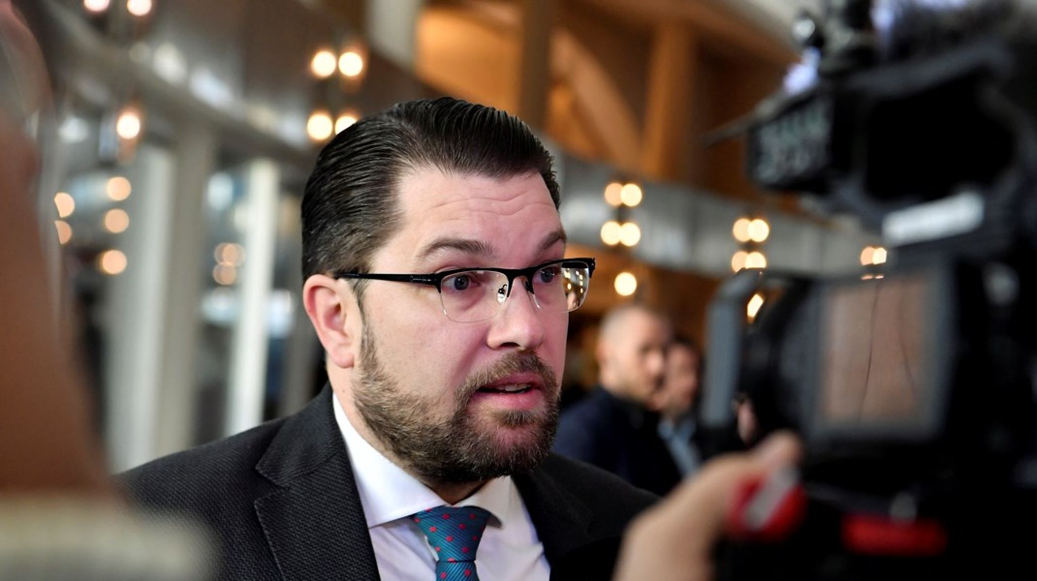”Det är klart att man måste kunna dela makt, det vill säga att jag har vissa befogenheter som jag sedan delegerar till andra,” säger Jimmie Åkesson. 