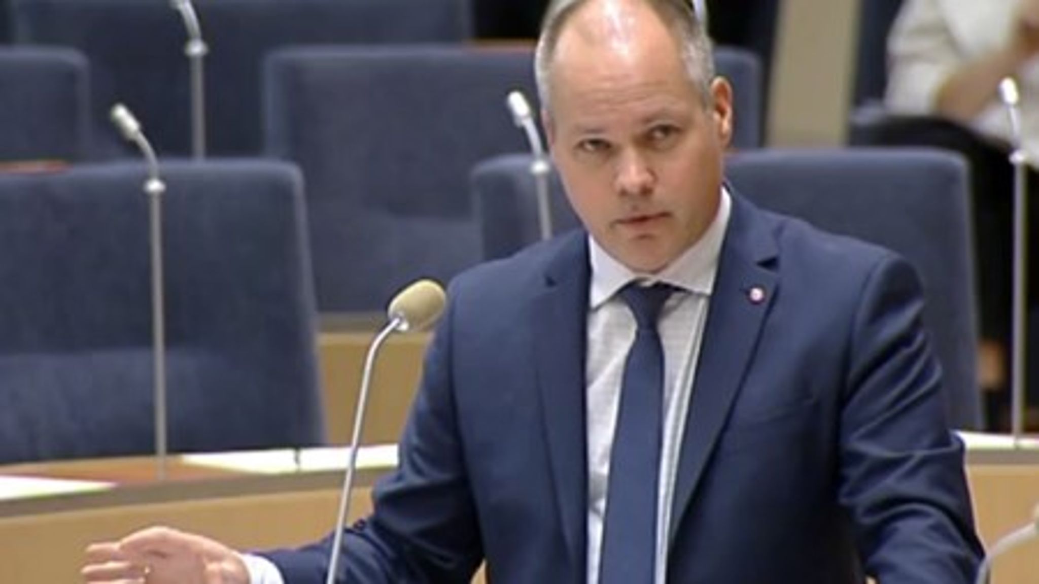 <br>Justitieminister Morgan Johansson (S).<br>