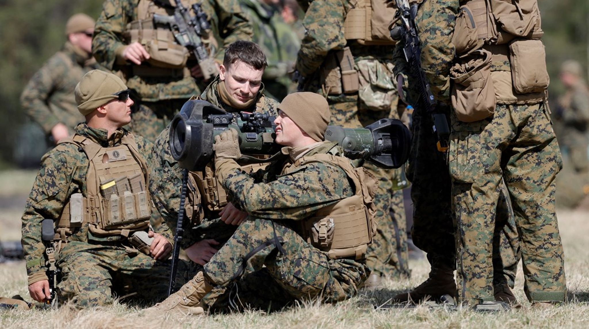 Amerikanska soldater vid militärövningen Aurora 23 i Sverige i våras.