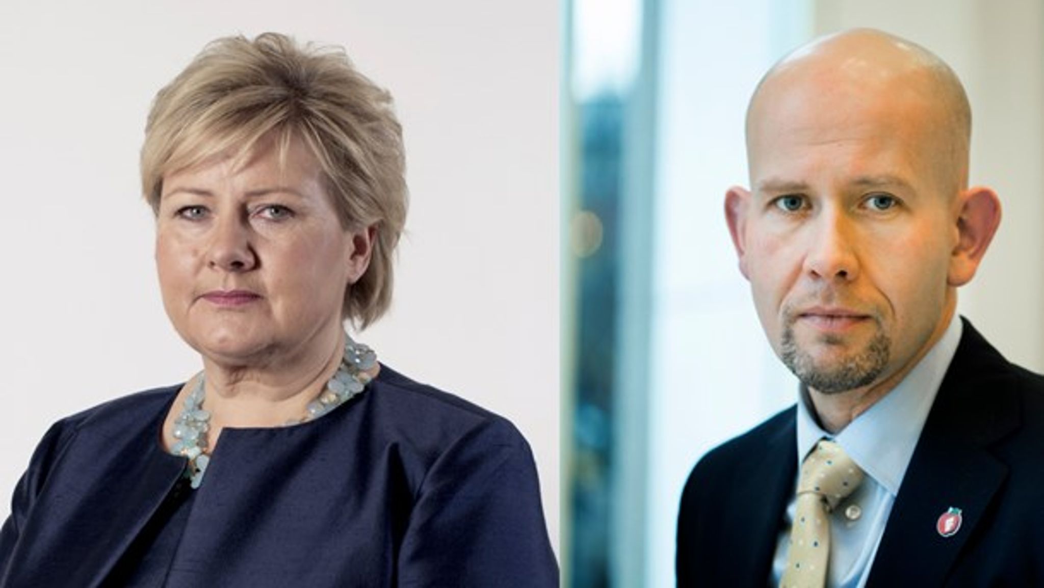 Norges statsminister Erna Solberg och olje- och energiminister Tord Lien.