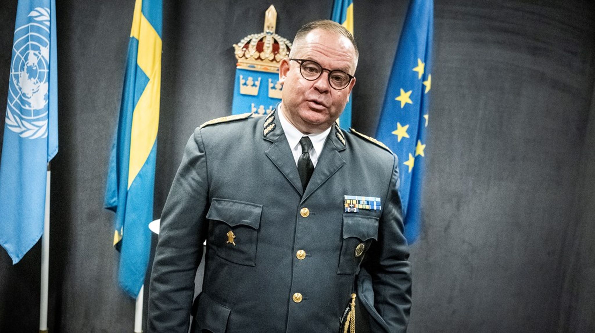 Bjuden. Michael Claesson, generallöjtnant och chef för förvarsstaben.