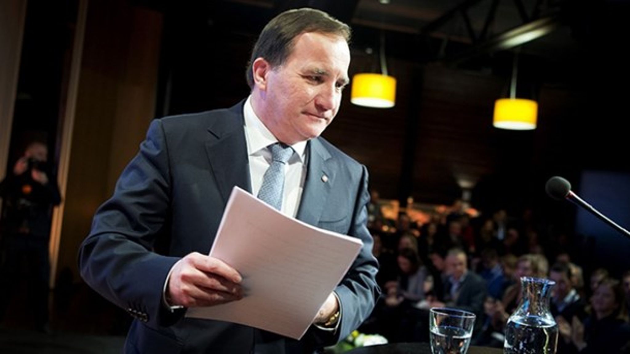 Statsminister Stefan Löfven presenterade den nationella säkerhetsstrategin vid Folk och Försvars rikskonferens i Sälen.<br>