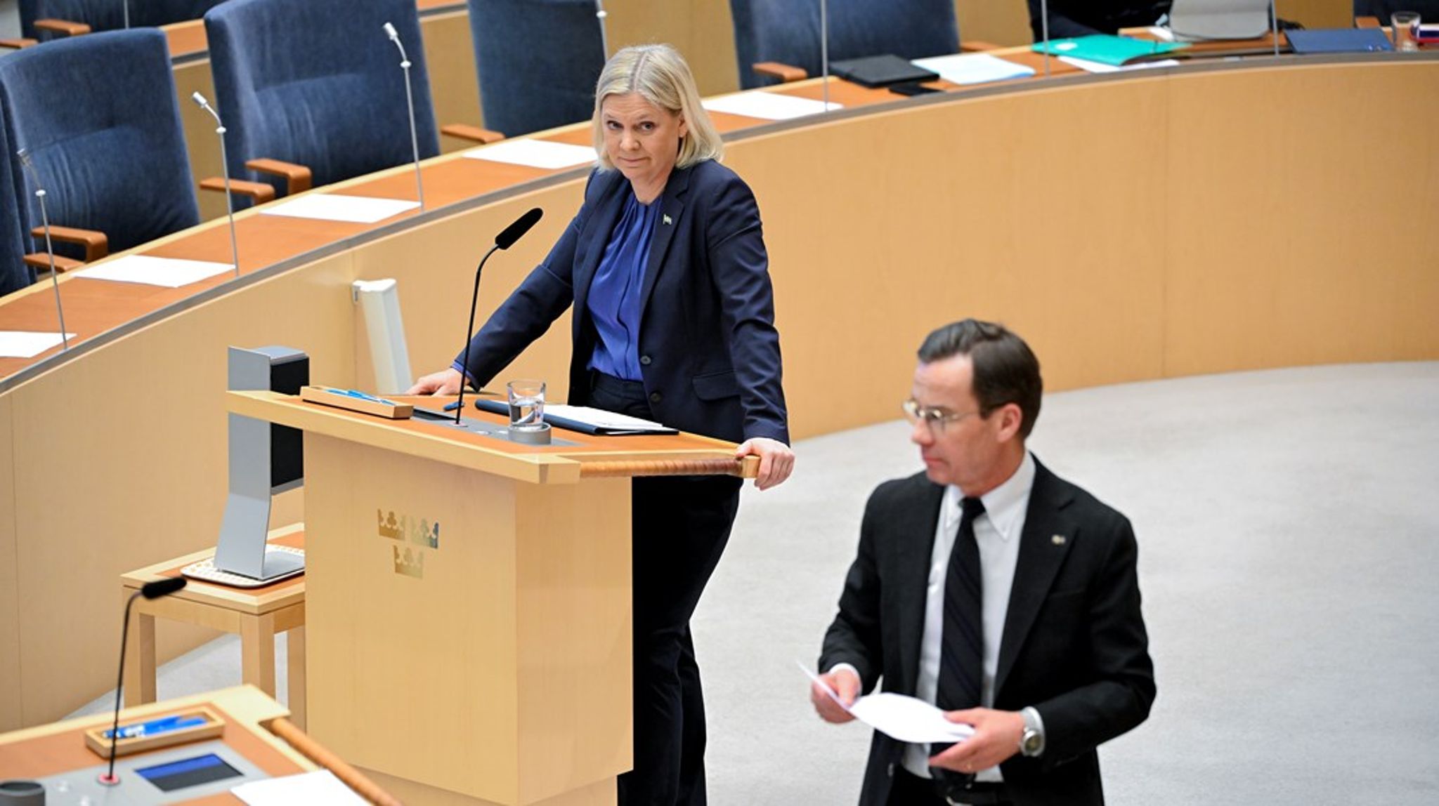 Magdalena Anderssons bräckliga regeringsunderlag är Ulf Kristerssons starka kort i nästa års kamp om statsministerposten.