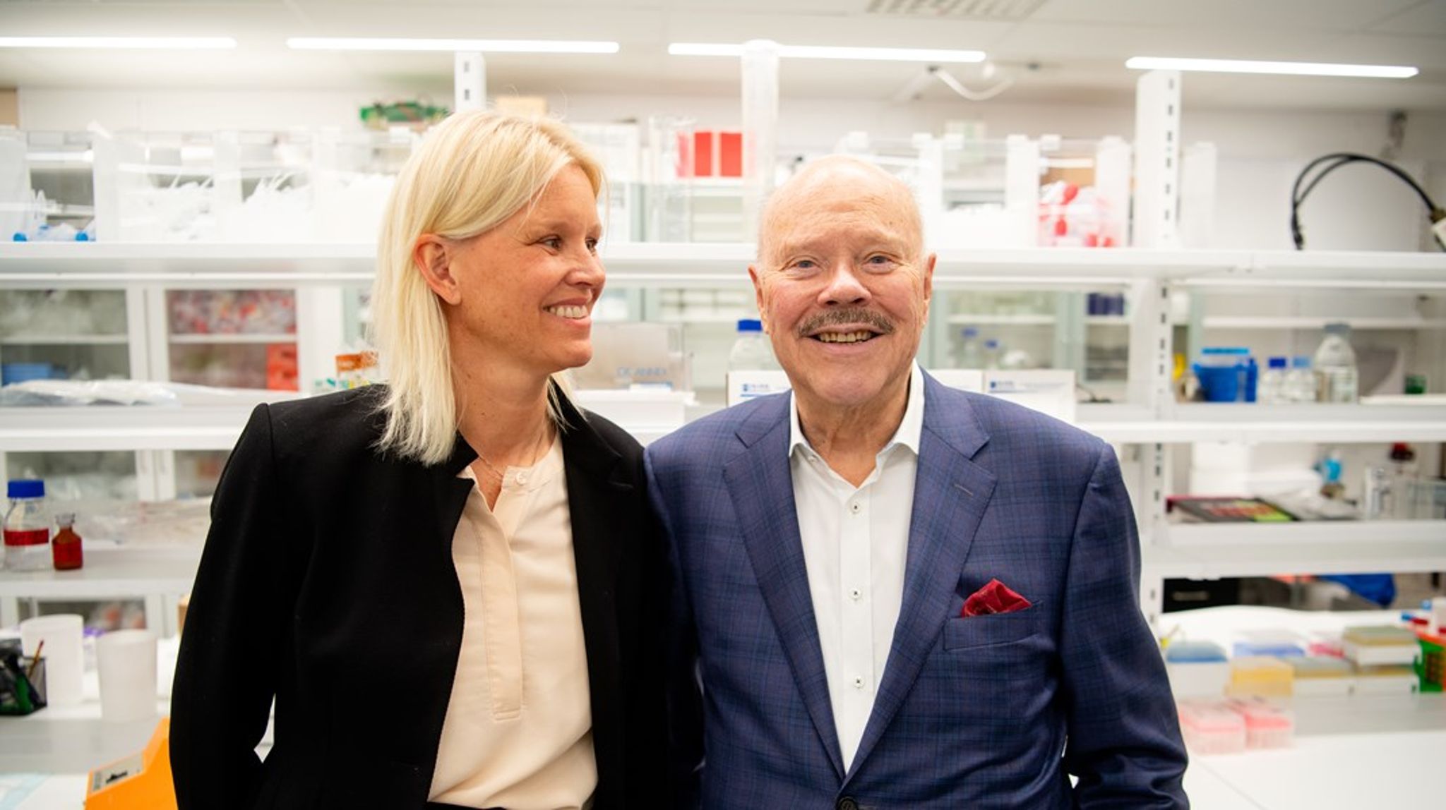 &nbsp;Leif Lundblad tillsammans med dottern Ulrika Lundblad.