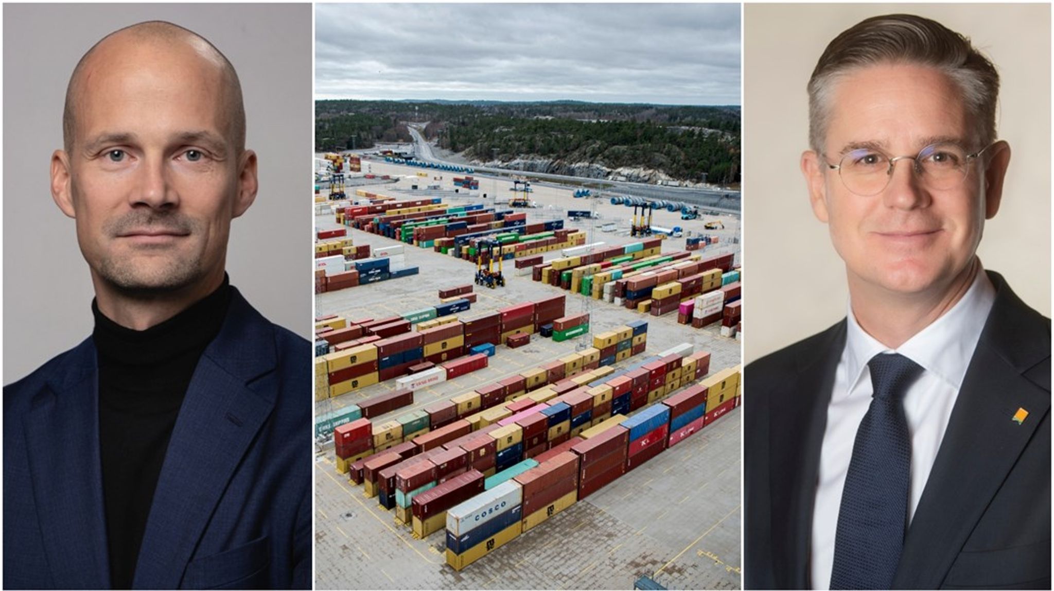 ”Vägtransportens roll måste integreras tydligt, och planeringen av hamnar, vägnät och logistikcenter behöver hänga ihop”, skriver debattörerna. 