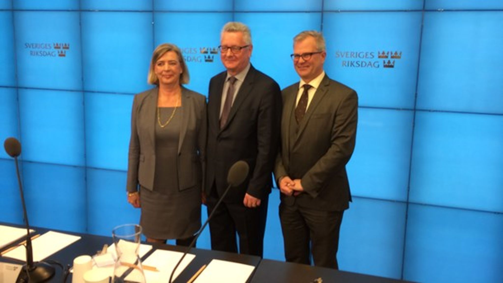 De nuvarande tre riksrevisorerna Helena Lindberg, Stefan Lundgren och Ingvar Mattson<br><div><ul></ul><ul></ul><ul></ul><ul></ul></div>