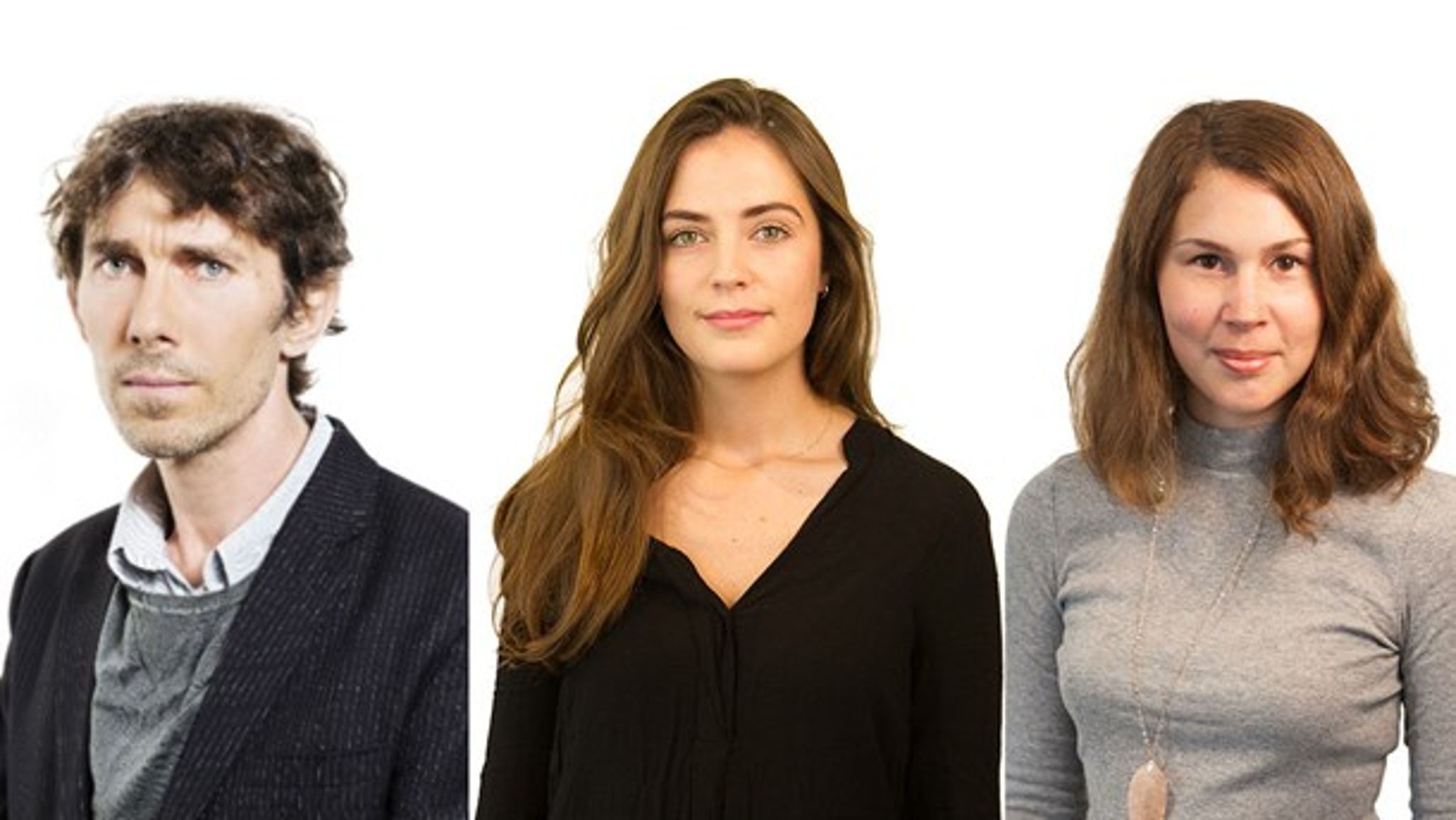 <div>Markus Larsson, Amanda Grönros och&nbsp;Gunilla Sandin vid Fores klimat- och miljöprogram (Foto: Fores)</div>