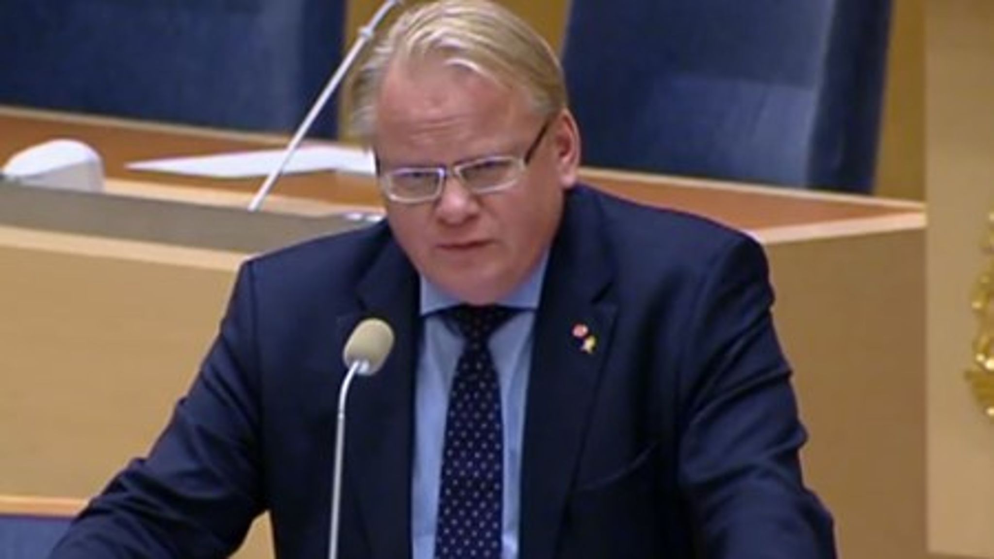 Försvarsminister Peter Hultqvist (S) 