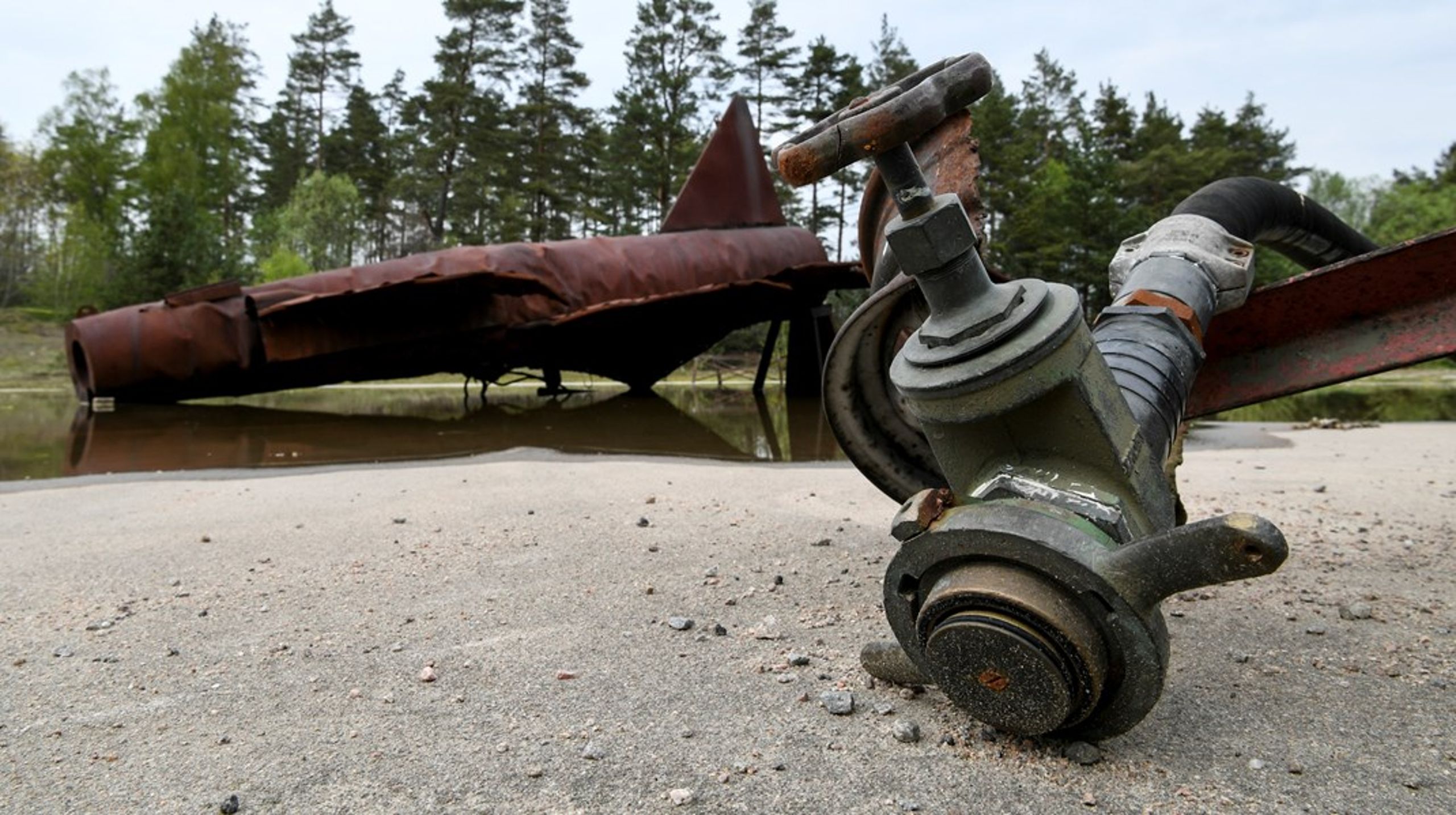 Brandövningsplats på F17 i Kallinge, Ronneby kommun,&nbsp;där brandskum med PFAS använts.<br>