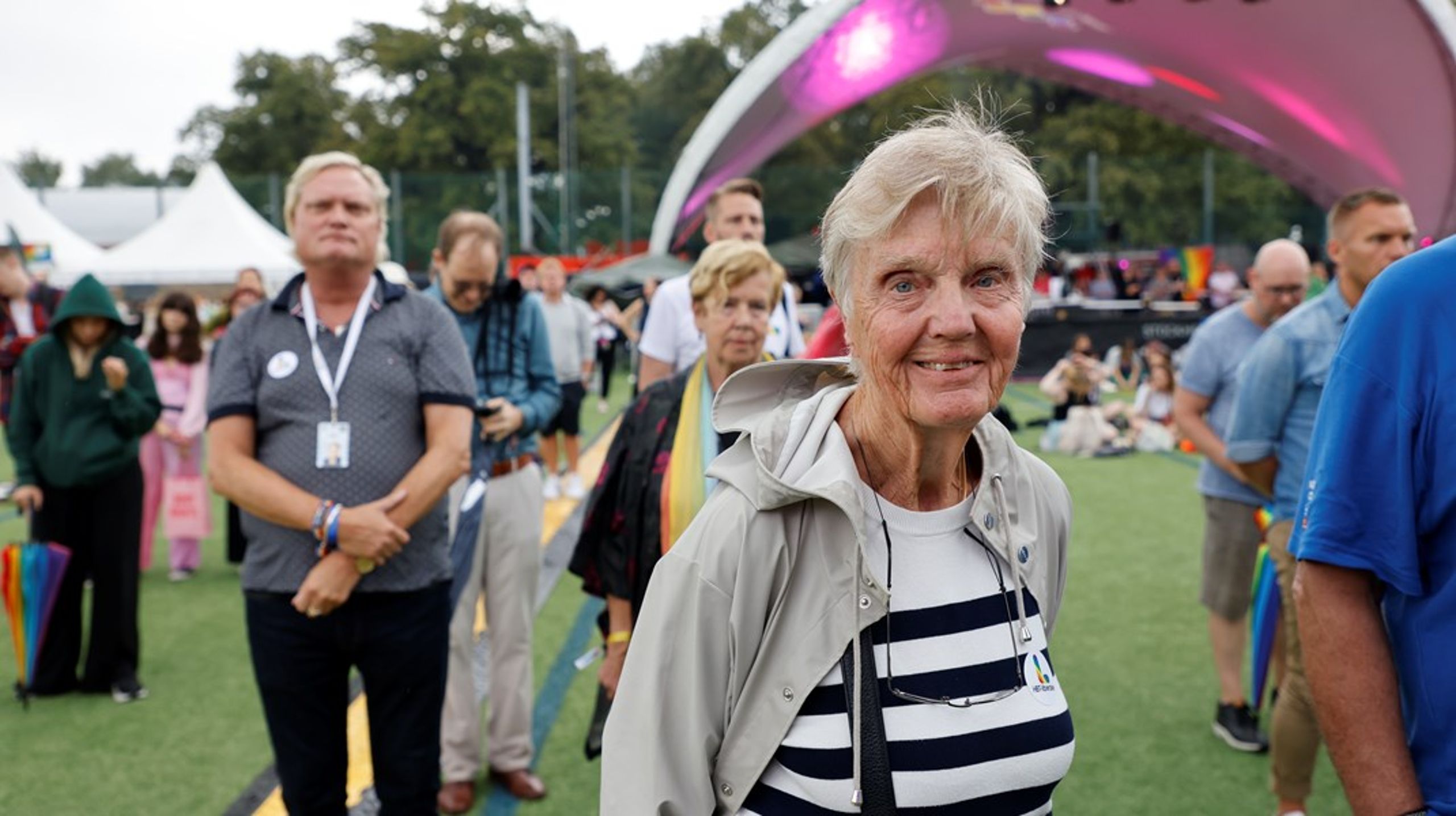 Barbro Westerholm under Prideveckan 2022.