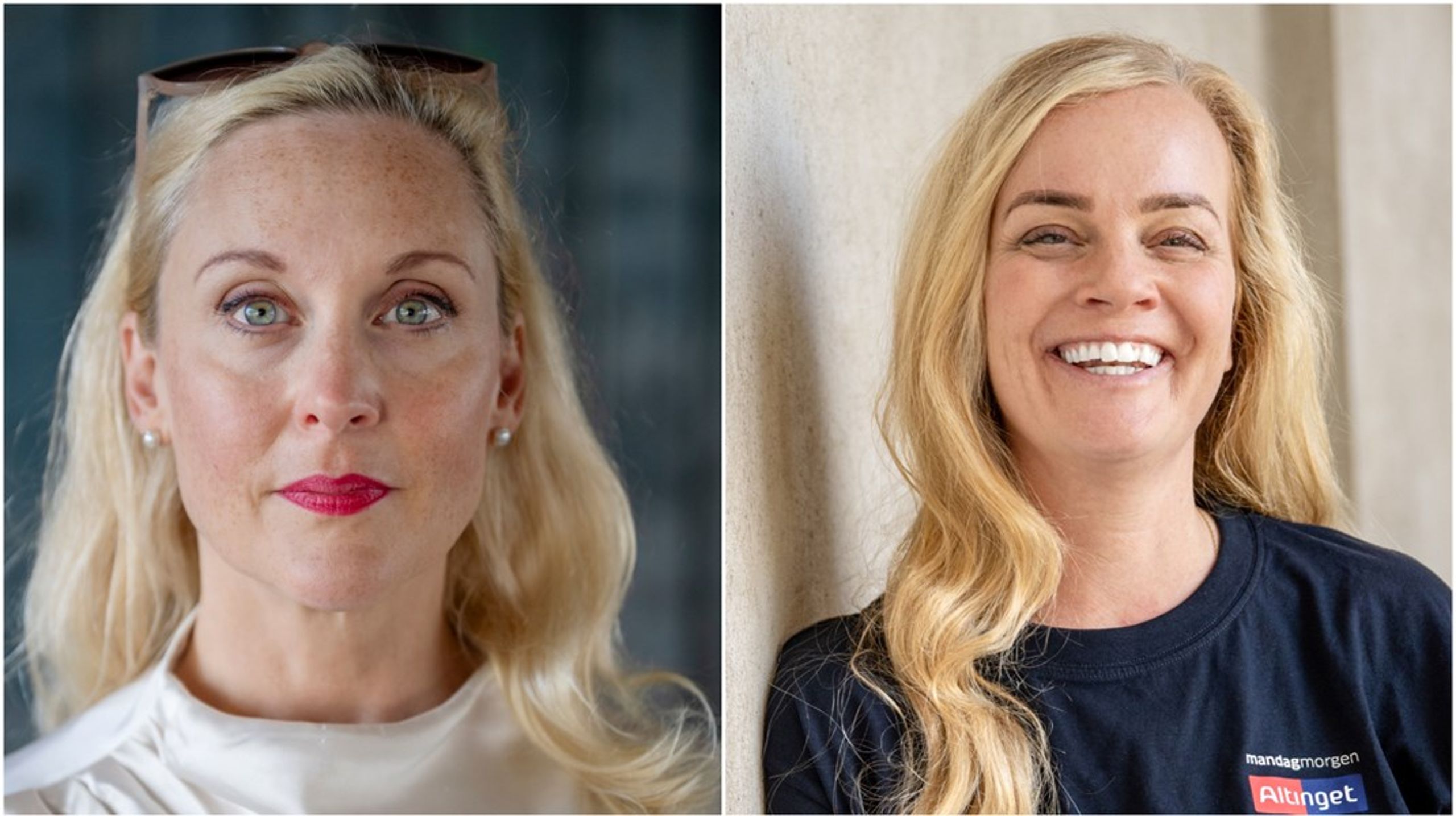 Altingets chefredaktör Lisa Bjurwald och Altingets vd Anne Marie Kindberg