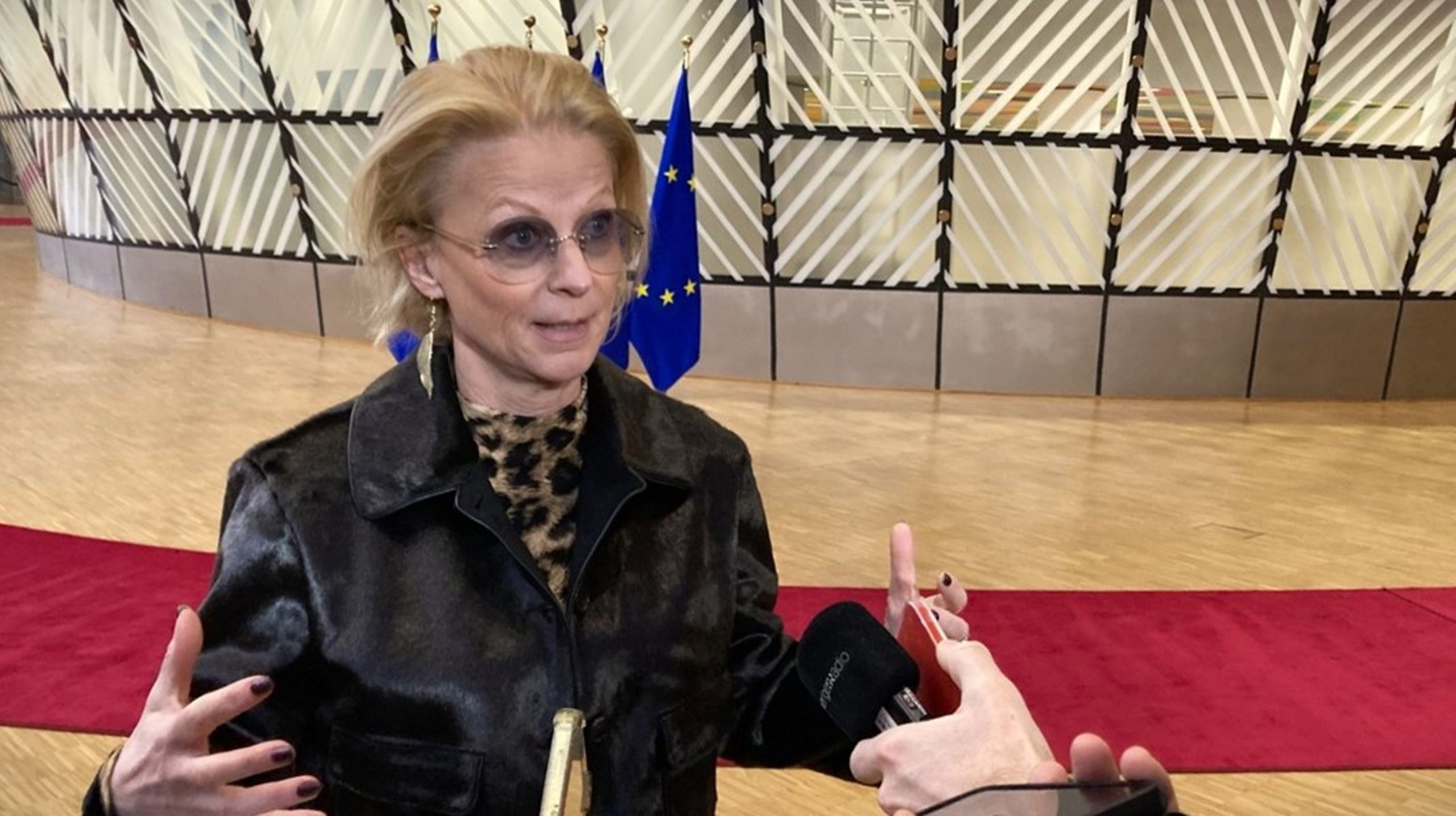 ”Det är verkligen inte ledarskap”, säger finansminister Elisabeth Svantesson (M) om Donald Trumps tullhot mot EU.&nbsp;