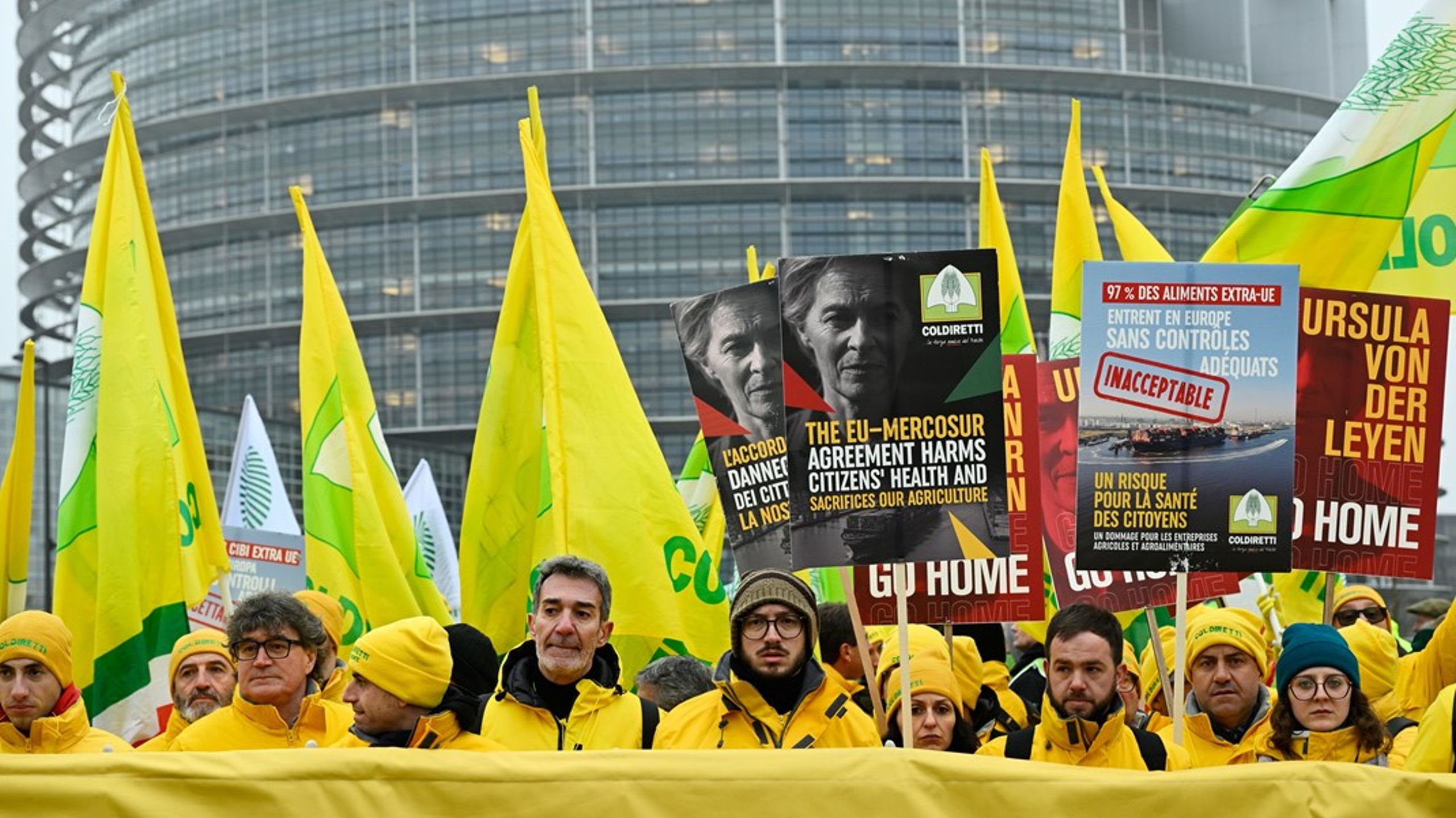 Bönderna som protesterade utanför EU-parlamentet i Strasbourg&nbsp;fruktar att Mercosuravtalet kommer att leda till att Europa kommer att översvämmas med billiga sydamerikanska jordbruksprodukter, som europeiska bönder kommer att bli utkonkurrerade av.