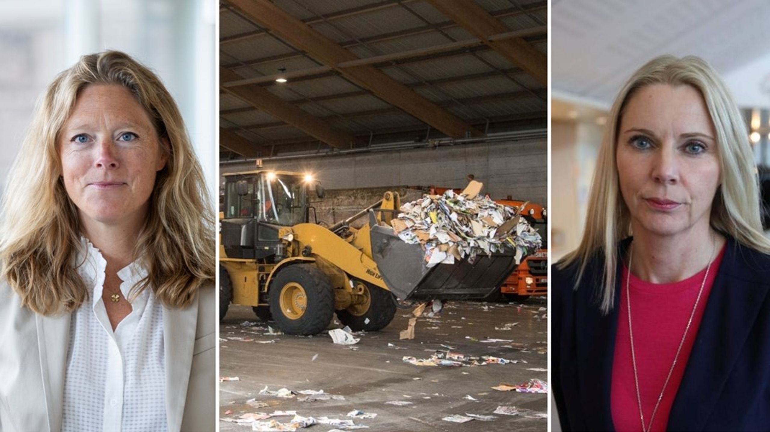 Centerpartiets Stina Larsson ser stor potential till att avfallsreformen bidrar till att höja materialåtervinningsgraden. Men Socialdemokraternas Åsa Westlund ställer sig frågande till om reformen kommer uppnå sitt syfte.