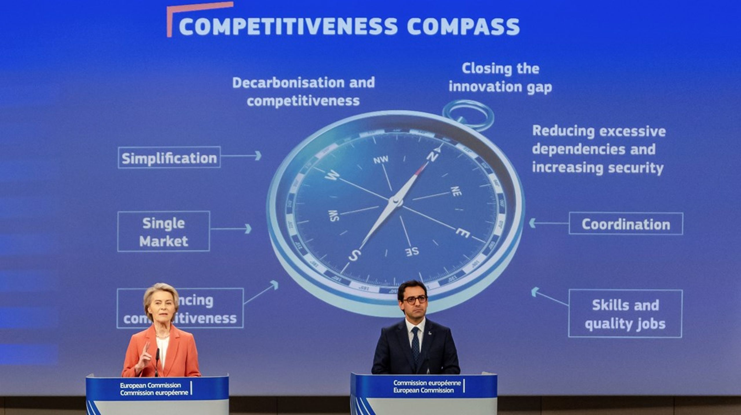 Det är mer än ett år sedan EU-kommissionens ordförande Ursula von
der Leyen och vice ordförande Stéphane Séjourné lade fram
konkurrenskraftskompassen, där Industrial Accelerator Act ingick. Nu ska de
stora industripolitiska planerna bli verklighet.