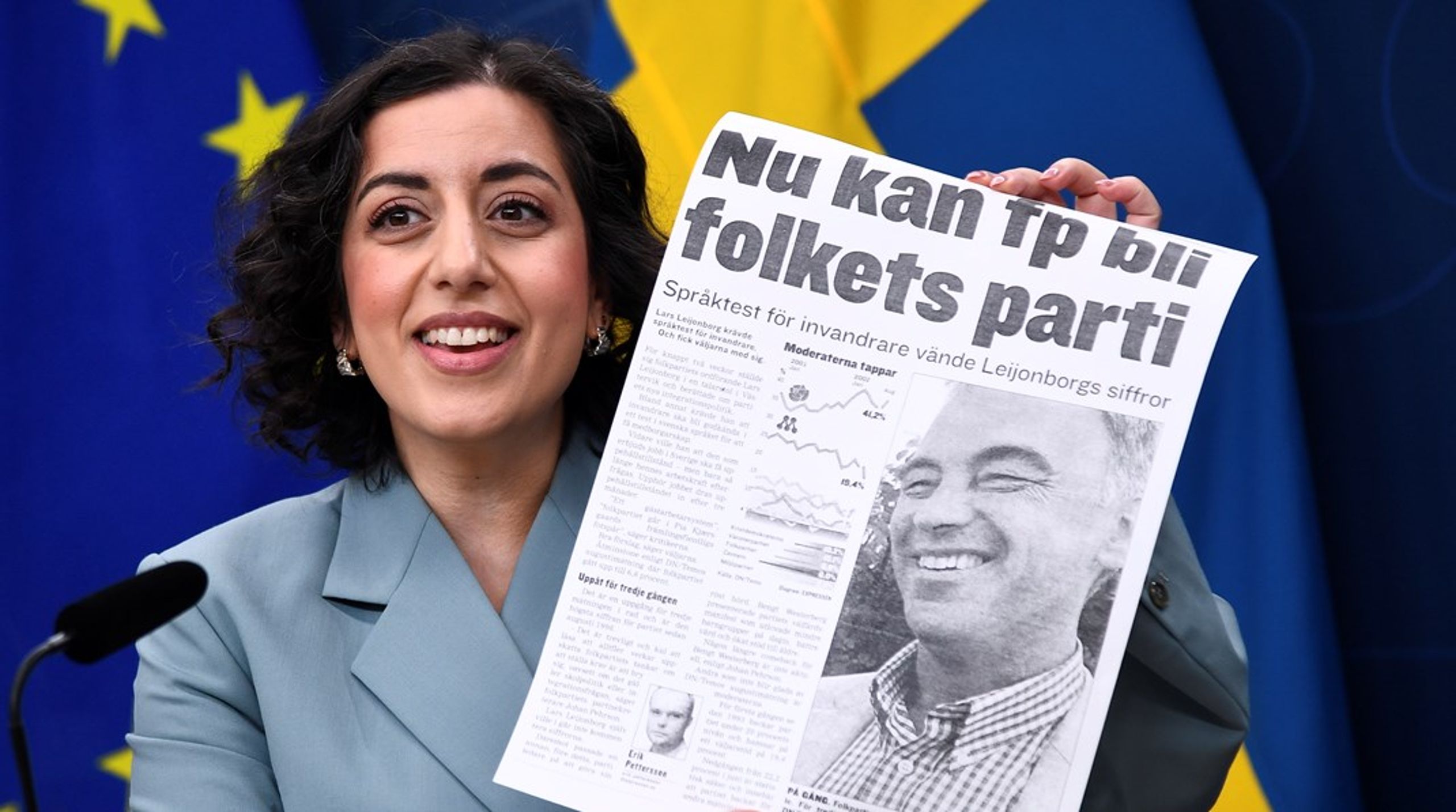 Liberalernas partiledare Simona Mohamsson i opinionsmässig uppförsbacke just nu