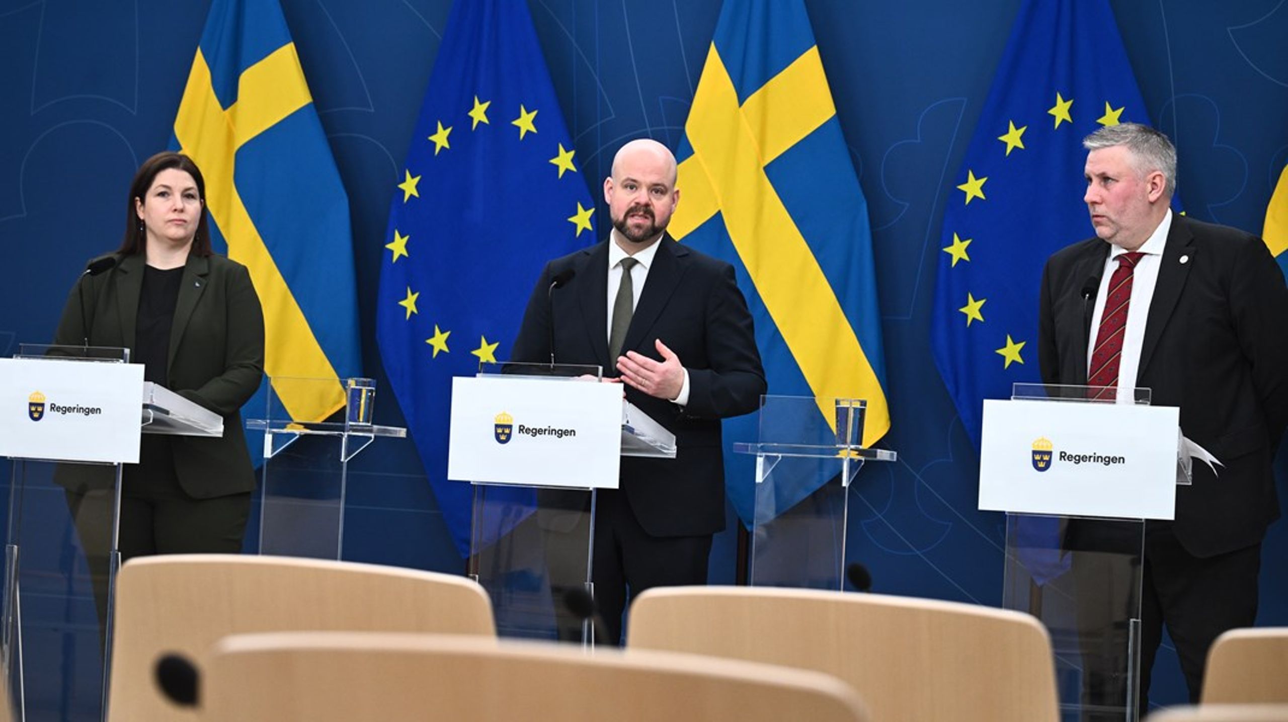 Landsbygdsminister Peter Kullgren (KD) presenterar&nbsp;en lagrådsremiss om skogsbruket.