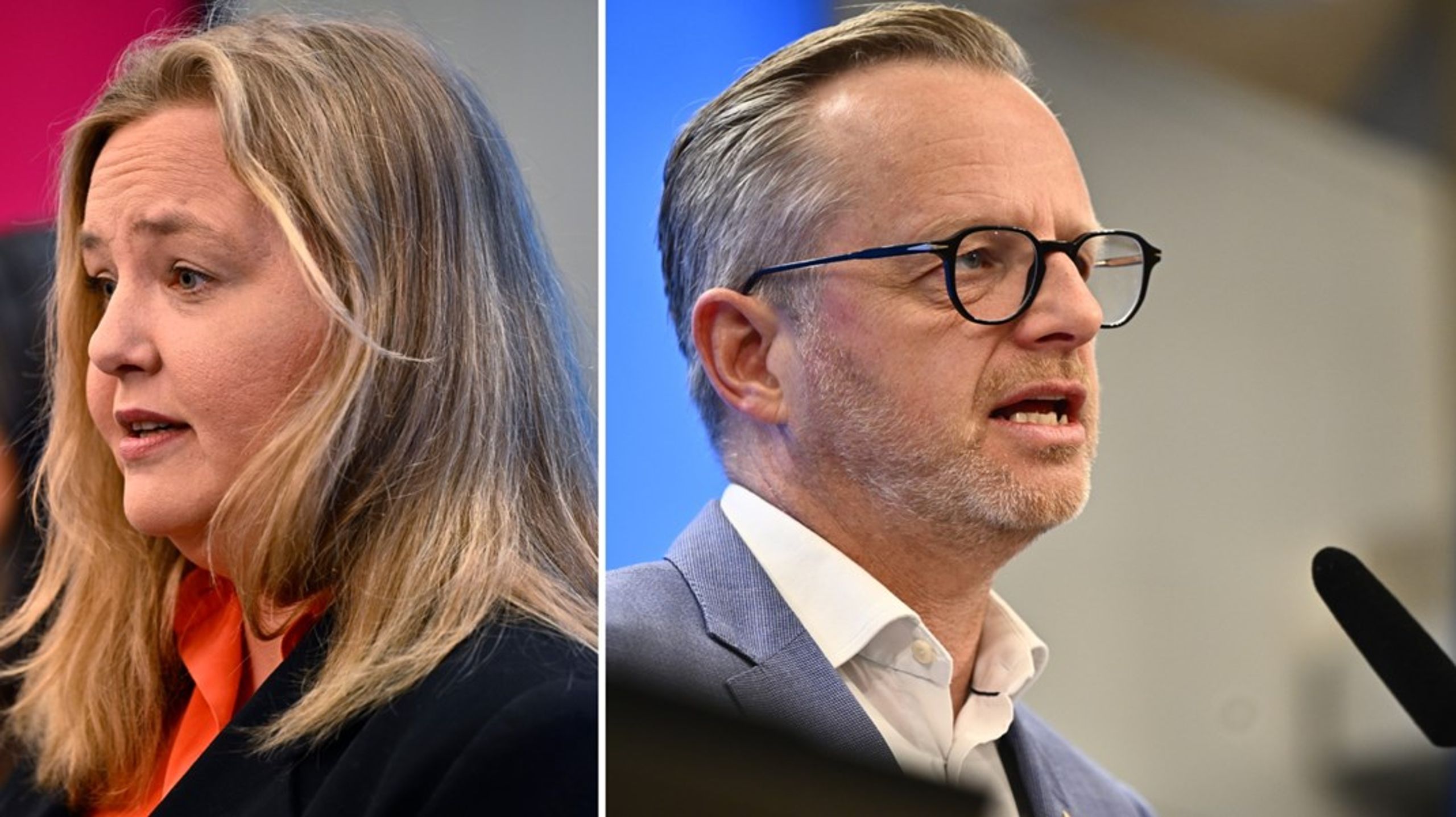 De ekonomiskpolitiska talespersonerna&nbsp;Ida Gabrielsson (V)&nbsp;och Mikael Damberg (S).