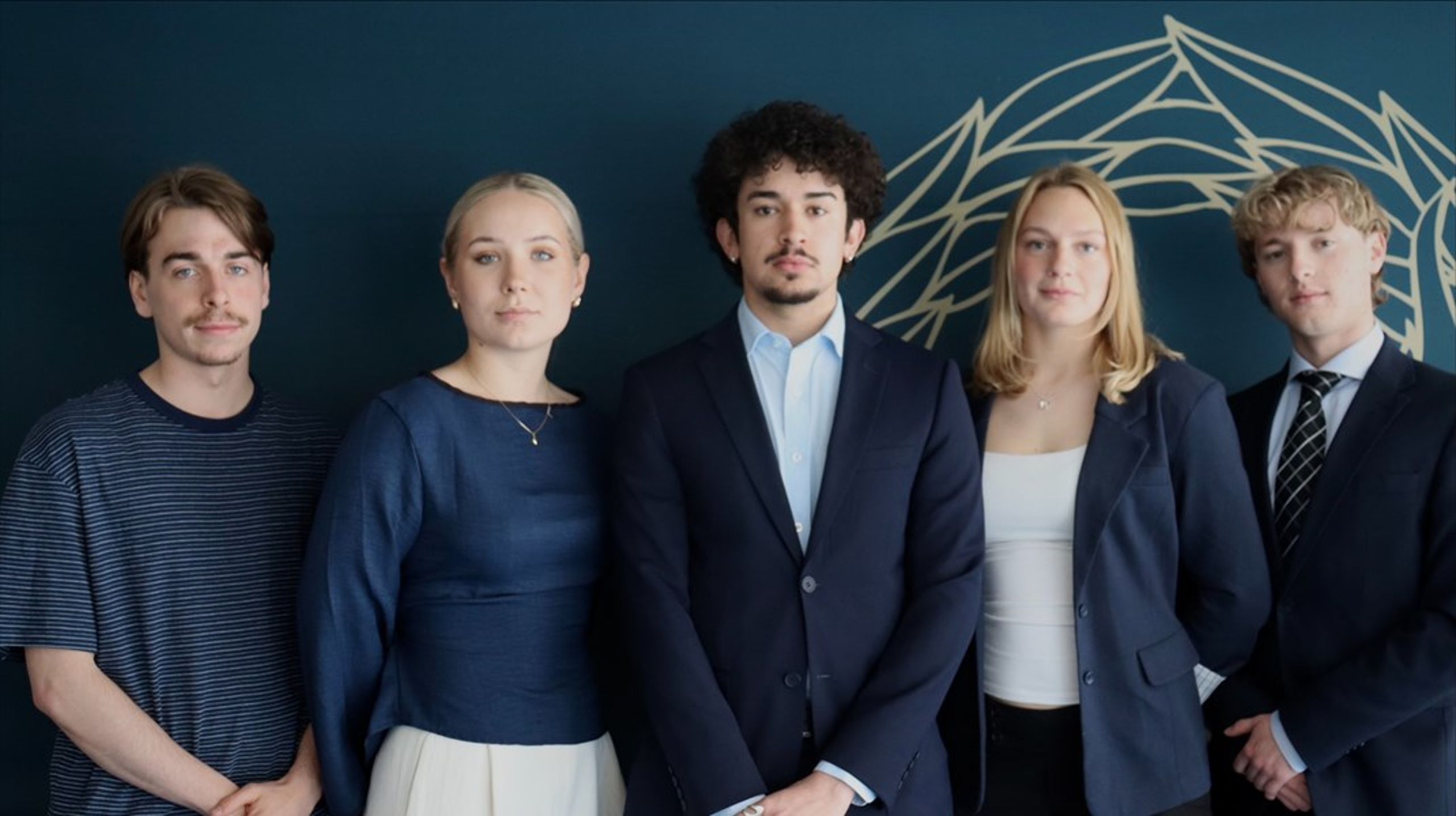 Från vänster:

Alvin Swärd, Hilda Ahvelid, Alan Arkani, Alice Nelin, Malte Netterheim.