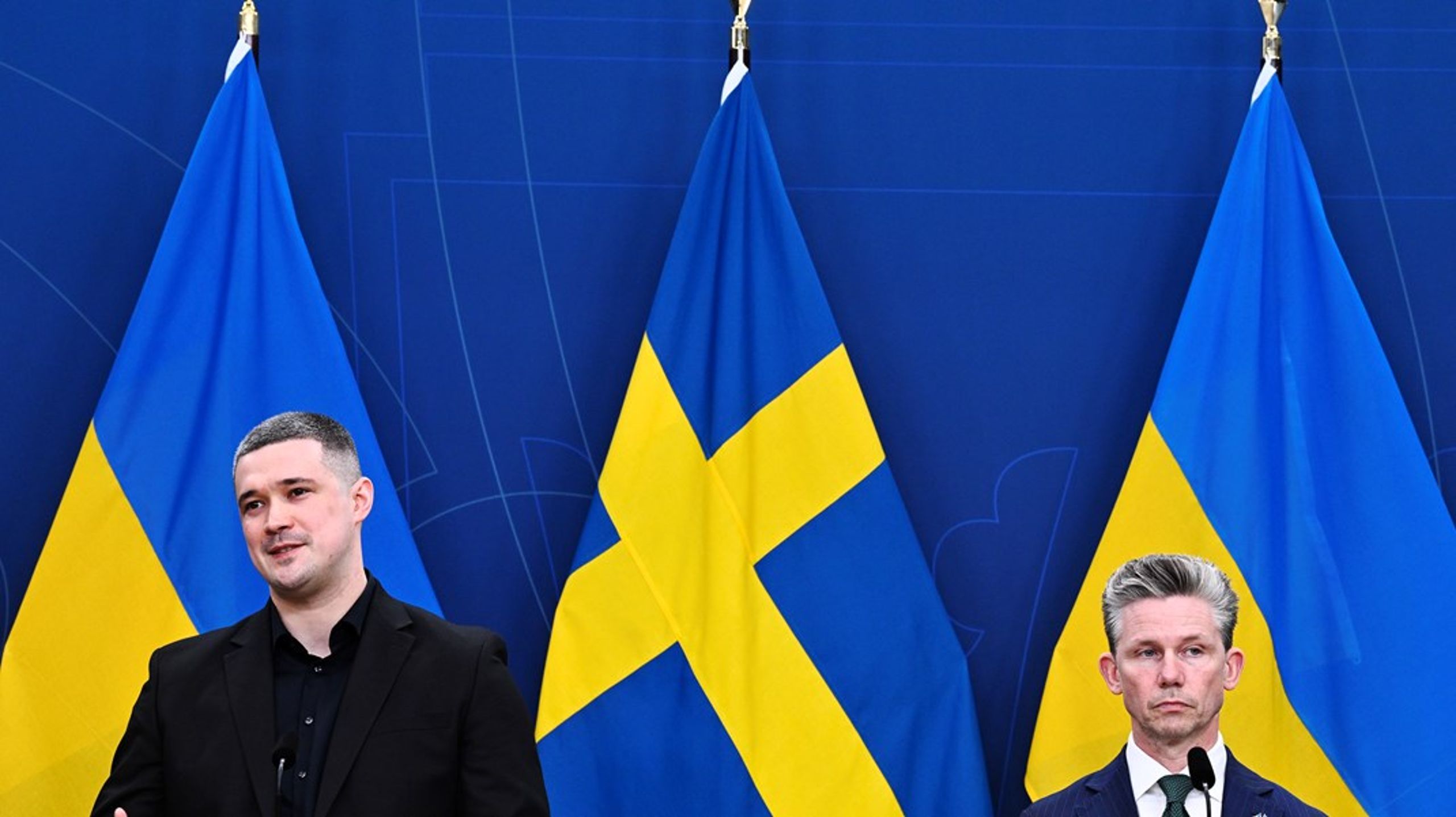 Ukrainas försvarsmininster Mykhailo Fedorov mötte ministerkollegan Pål Jonson (M) i Stockholm under torsdagen.&nbsp;