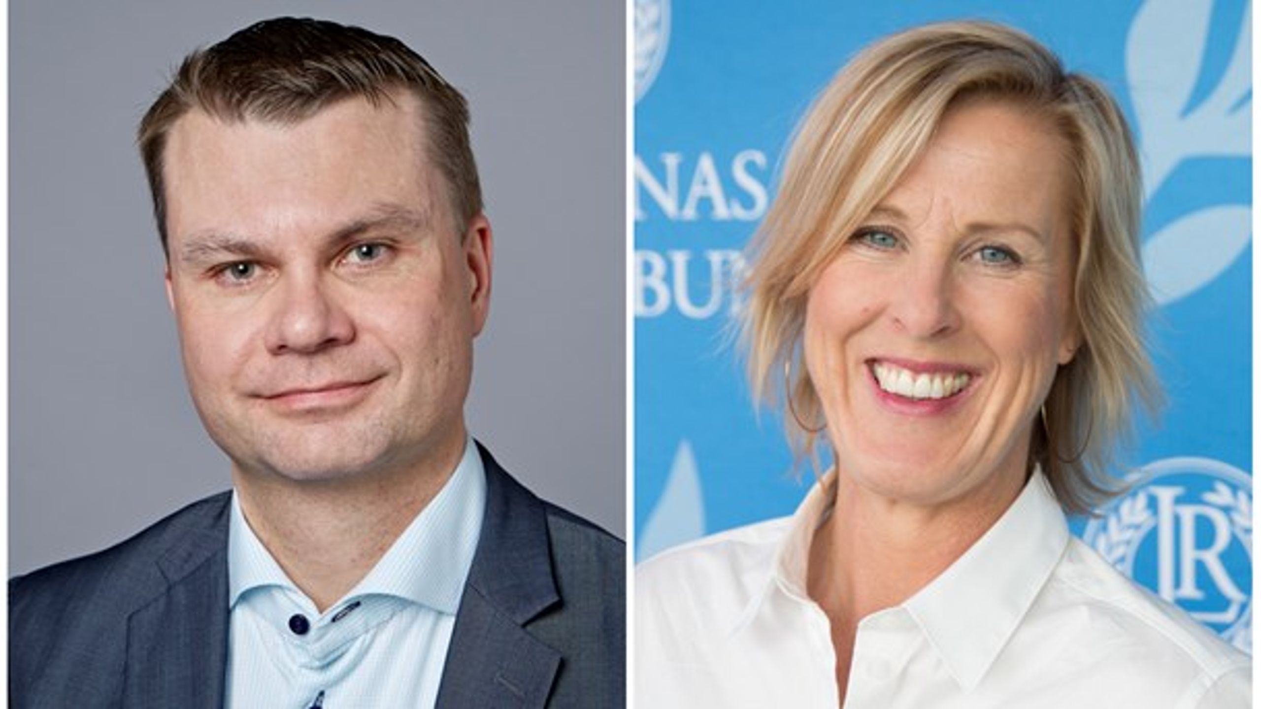 Ulf Olsson (S), ordförande SKL:s förhandlingsdelegation, och Åsa Fahlén, ordförande Lärarnas riksförbund.