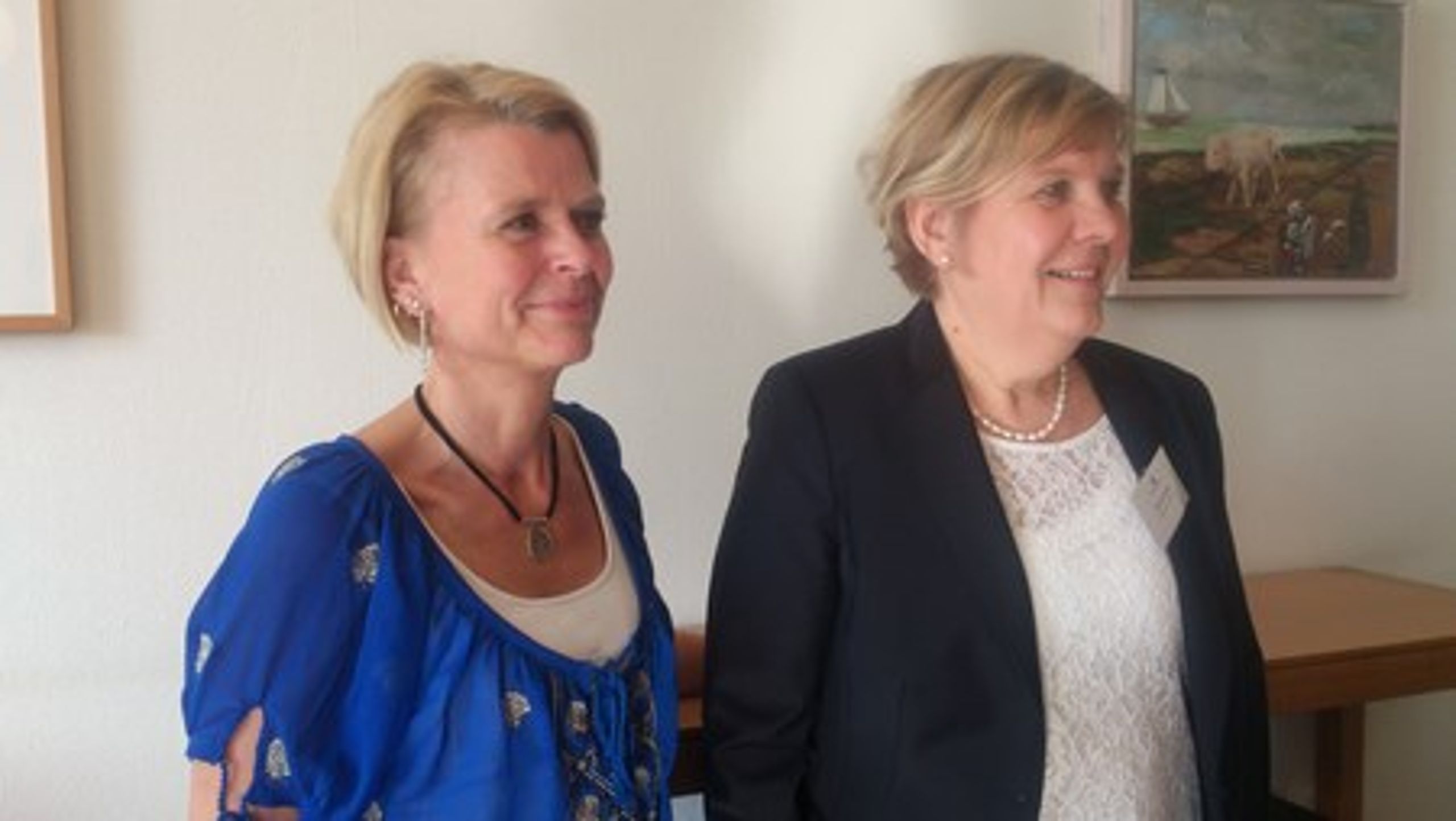 Barnminister Åsa
Regnér (S) och den nationella samordnaren för barn- och ungdomsvården Cecilia
Grefve. <br><br>