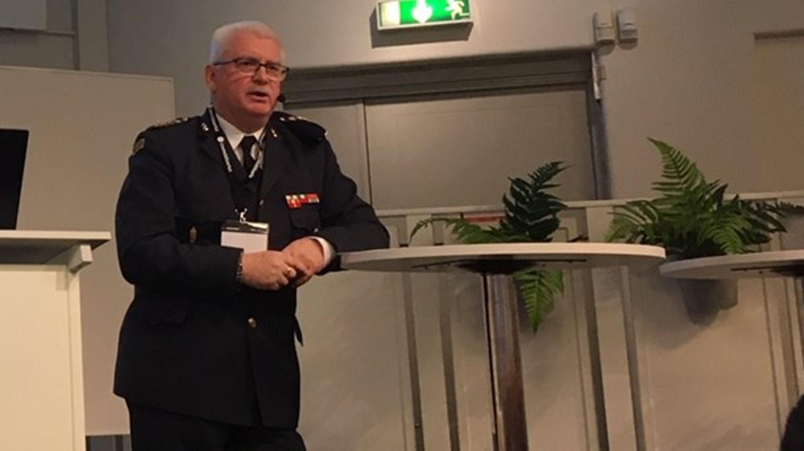 Överste Mats Klintäng vid konferensen Mötesplats livsmedelsförsörjning.