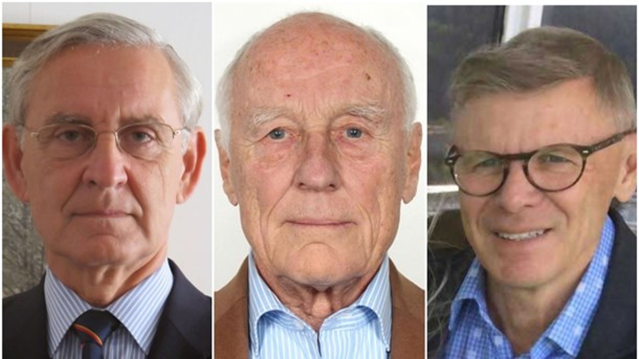 Karlis Neretnieks, Frank Rosenius och Peter Lagerblad, alla ledamöter av Kungl Krigsvetenskapsakademien.