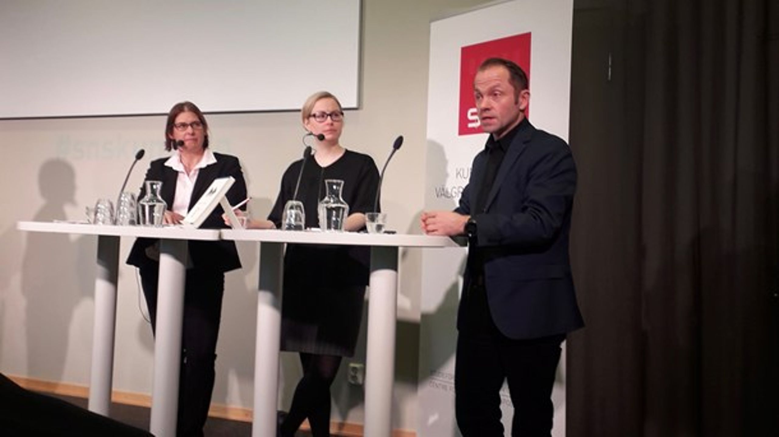 Rapportförfattarna Eva Mörk, Lovisa Persson och&nbsp;Gissur Ó Erlingsson.
