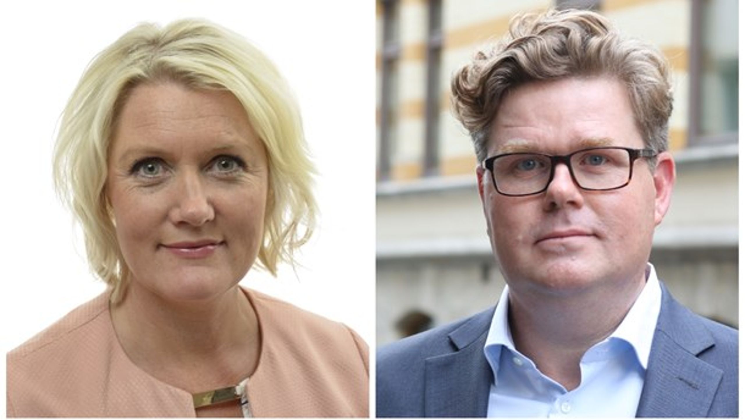 Lena Rådström Baastad (S) och Gunnar Strömmer (M). Två partisekreterare som erkänner att deras respektive partier har mycket att jobba med.