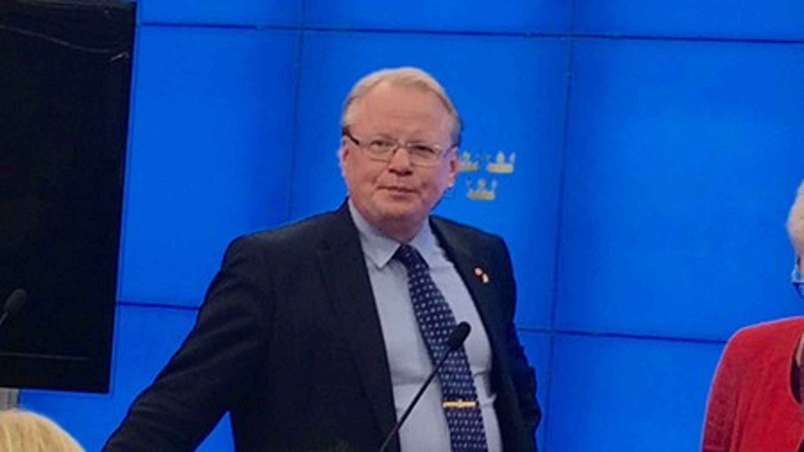 Försvarsminister Peter Hultqvist (S) .