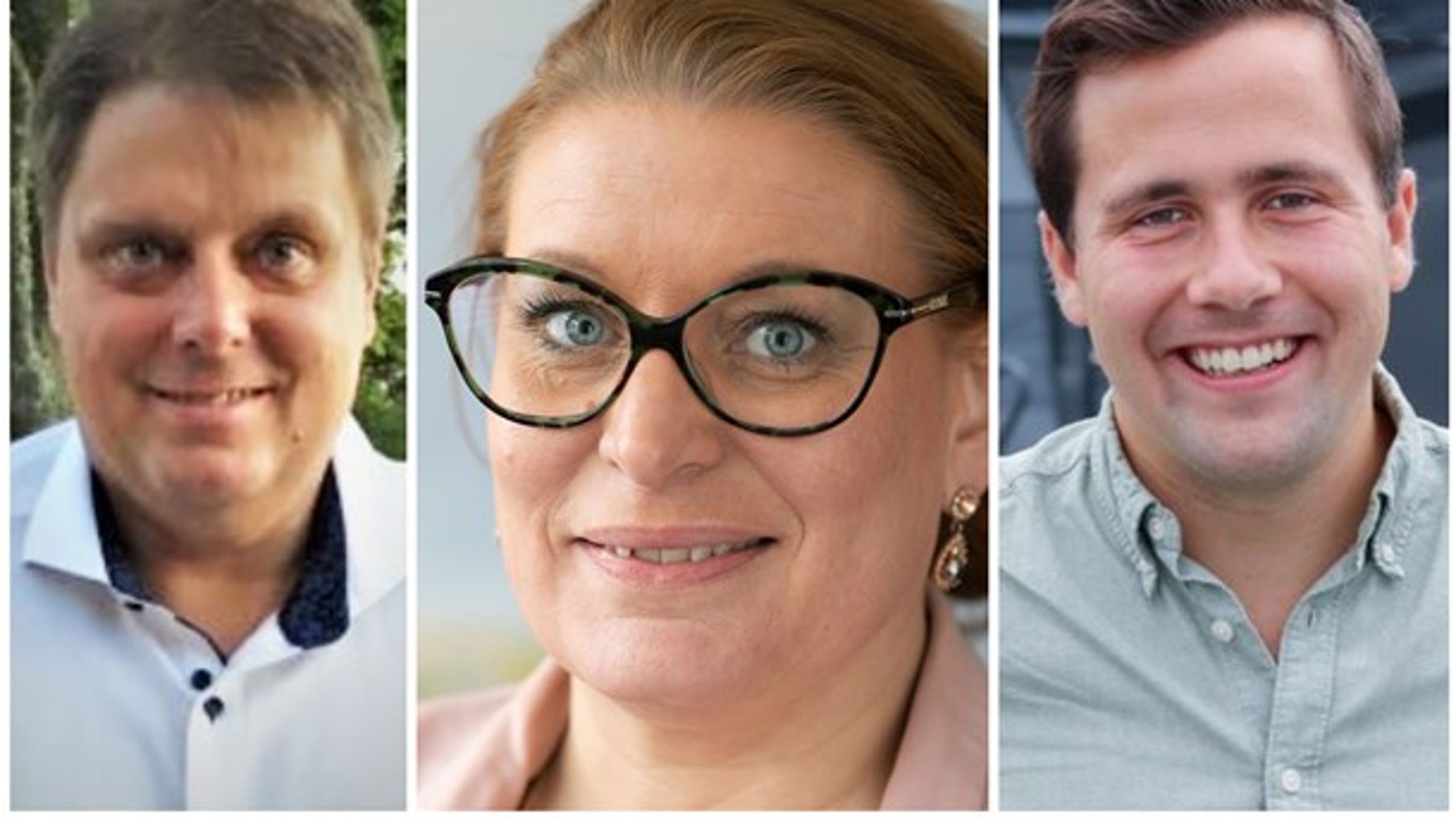 Partiföreträdare för Moderaterna: Johan Abrahamsson, Linda Frohm och Benjamin Dousa.