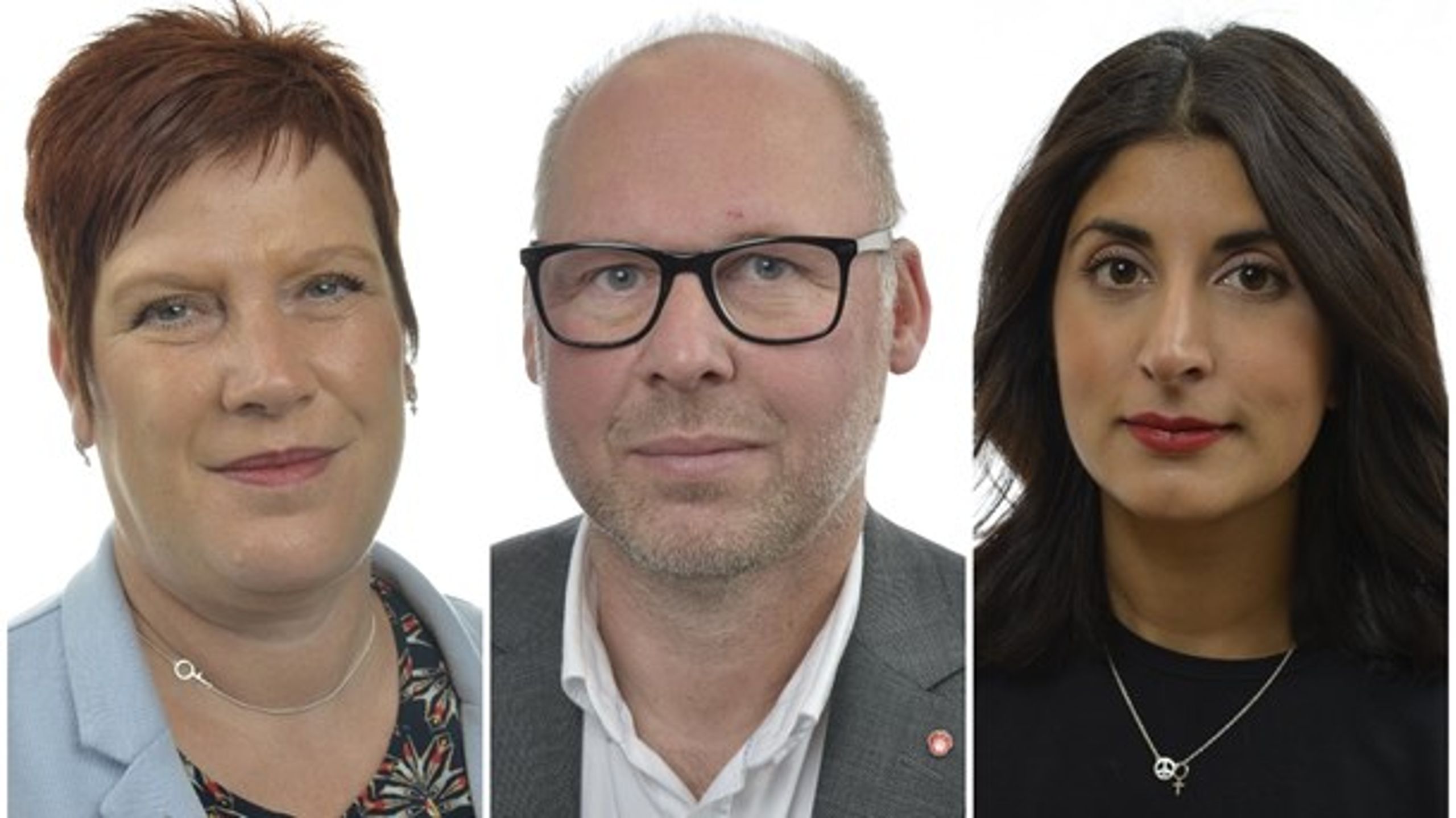 Socialdemokraterna Maria Strömkvist, Patrik Engström, och&nbsp;Roza Güclü Hedin.