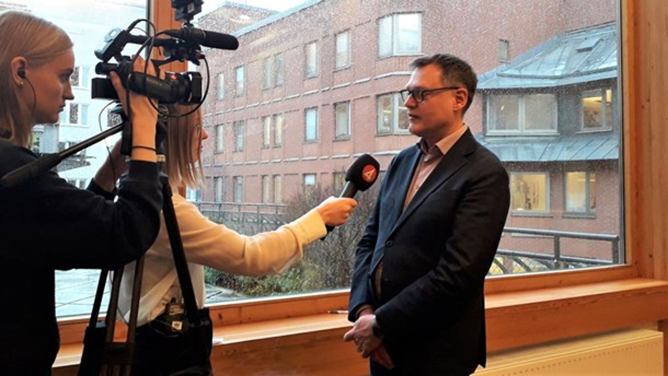 Skolverkets generaldirektör Peter Fredriksson vid dagens pressträff.