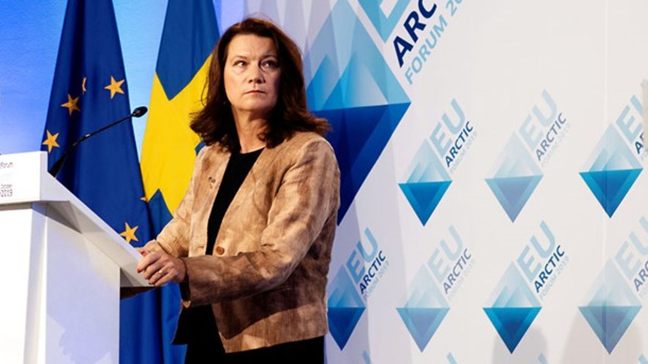 Utrikesminister Ann Linde (S) är en av tre ministrar som KU-anmäls av Vänsterpartiet.