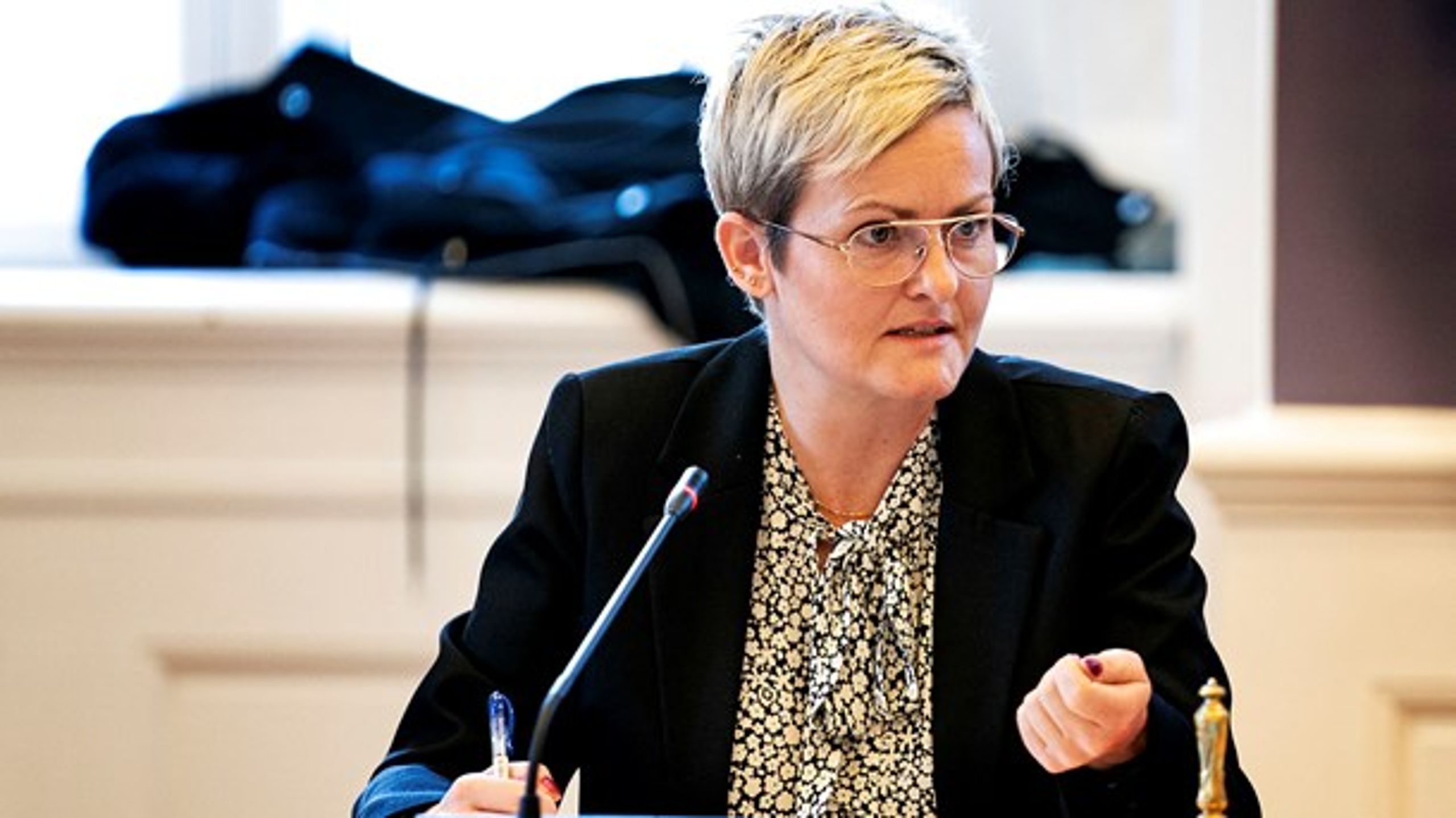 Barn- och undervisningsminister Pernille Rosenkrantz-Theil från danska Socialdemokraterna.