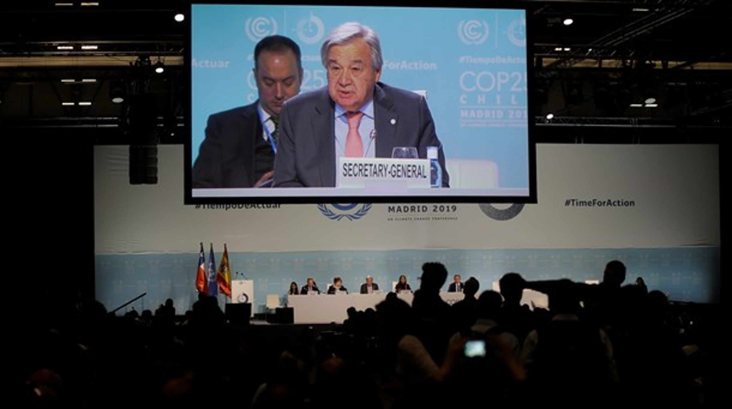 <span>FN:s generalsekreterare Antonio Guterres talar vid klimattoppmötet i Madrid.<br></span>