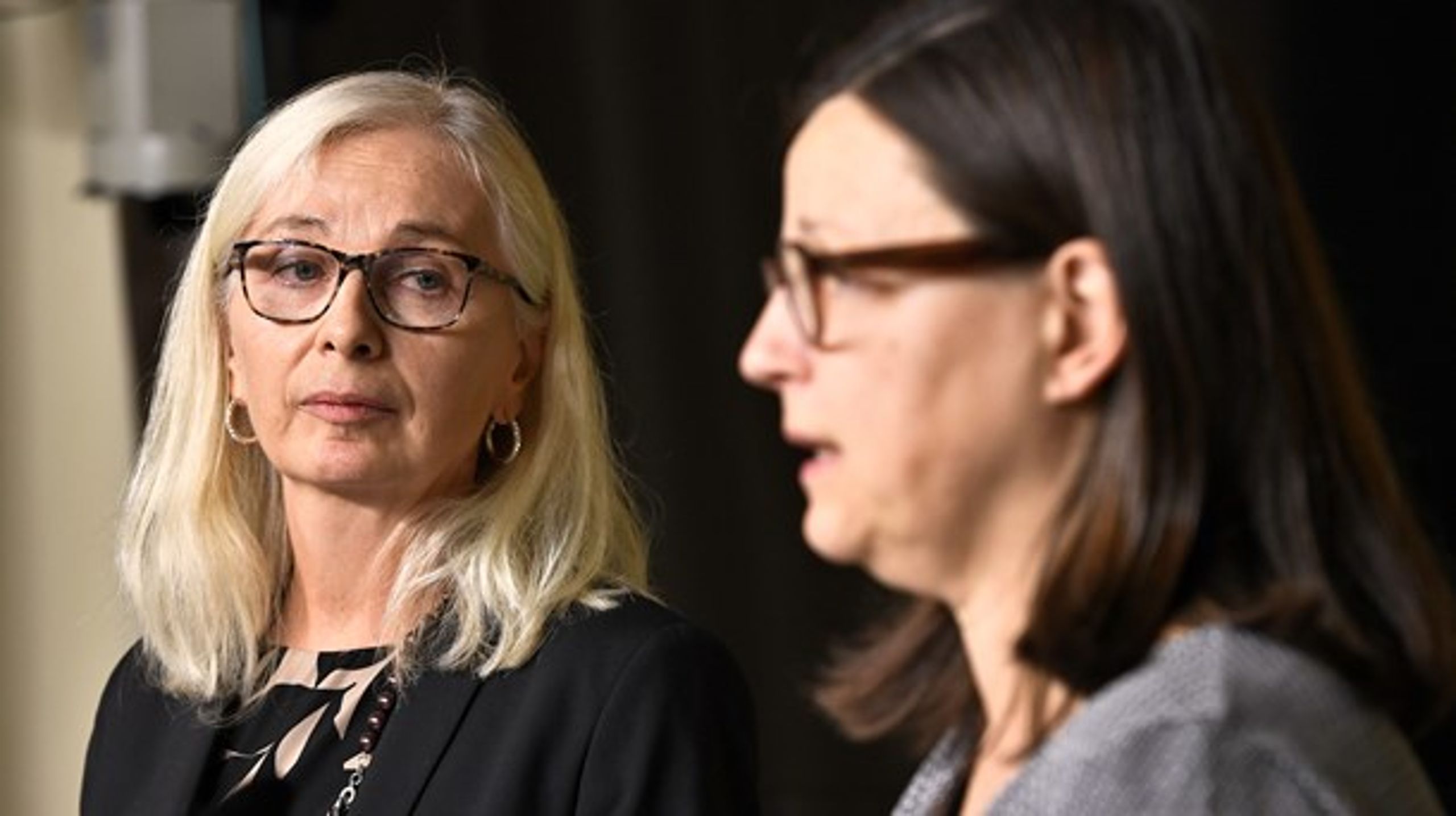 Skolinspektionens gd Helén Ängmo och utbildningsminister Anna Ekström (S).