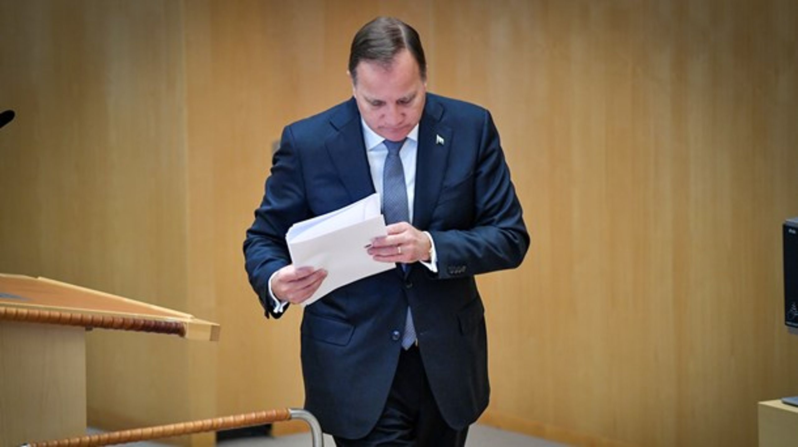 Statsminister Stefan Löfven vid riksmötets öppnande.