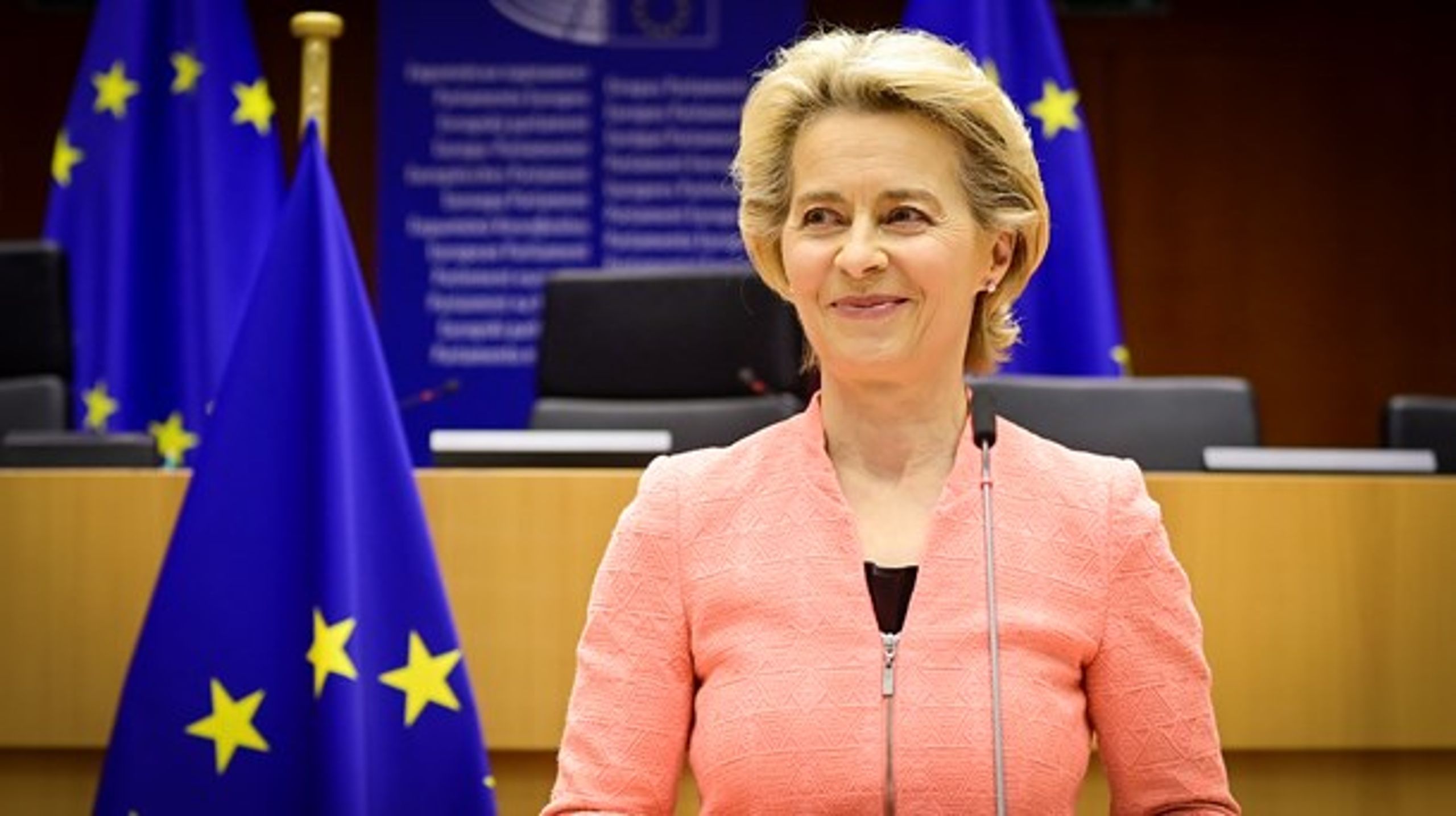 Ursula von der Leyen höll sitt första linjetal i Bryssel, inför ett nedbantat Europaparlament.