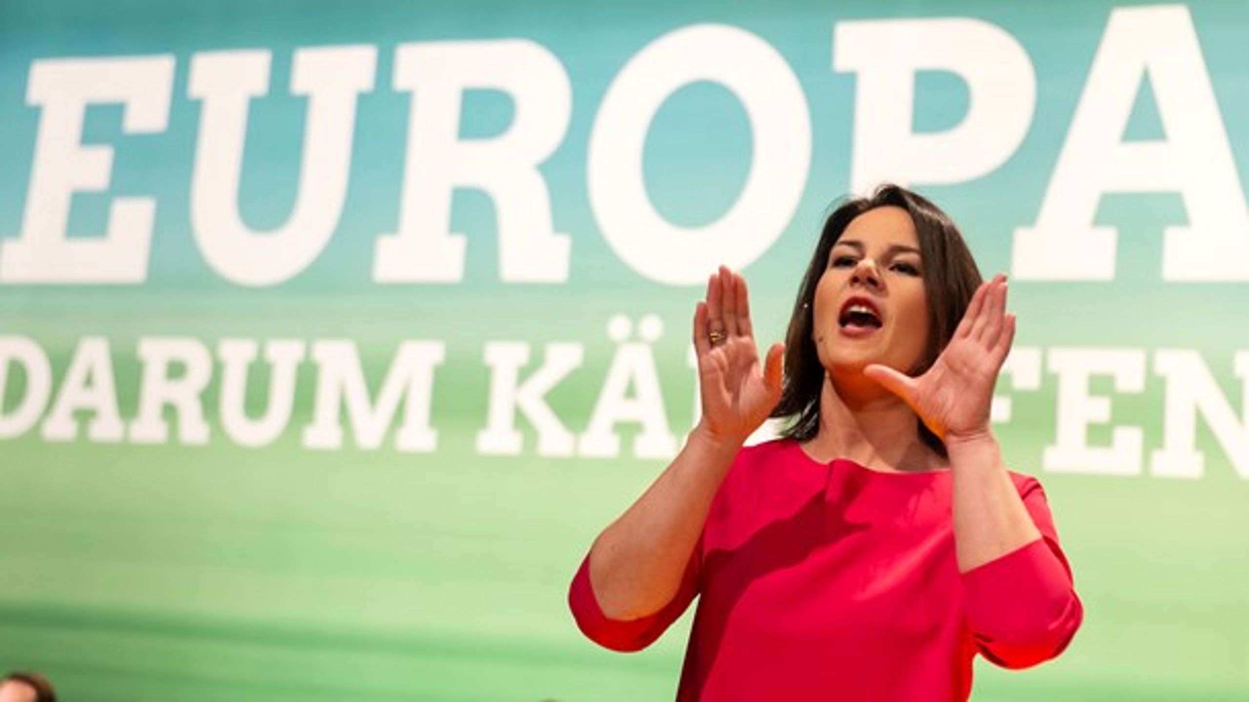 <div><div><div>Annalena Baerbock, en av två partiledare för De gröna, på partiets kongress i Leipzig 2018.</div><div></div></div></div><div><div></div><div></div></div>