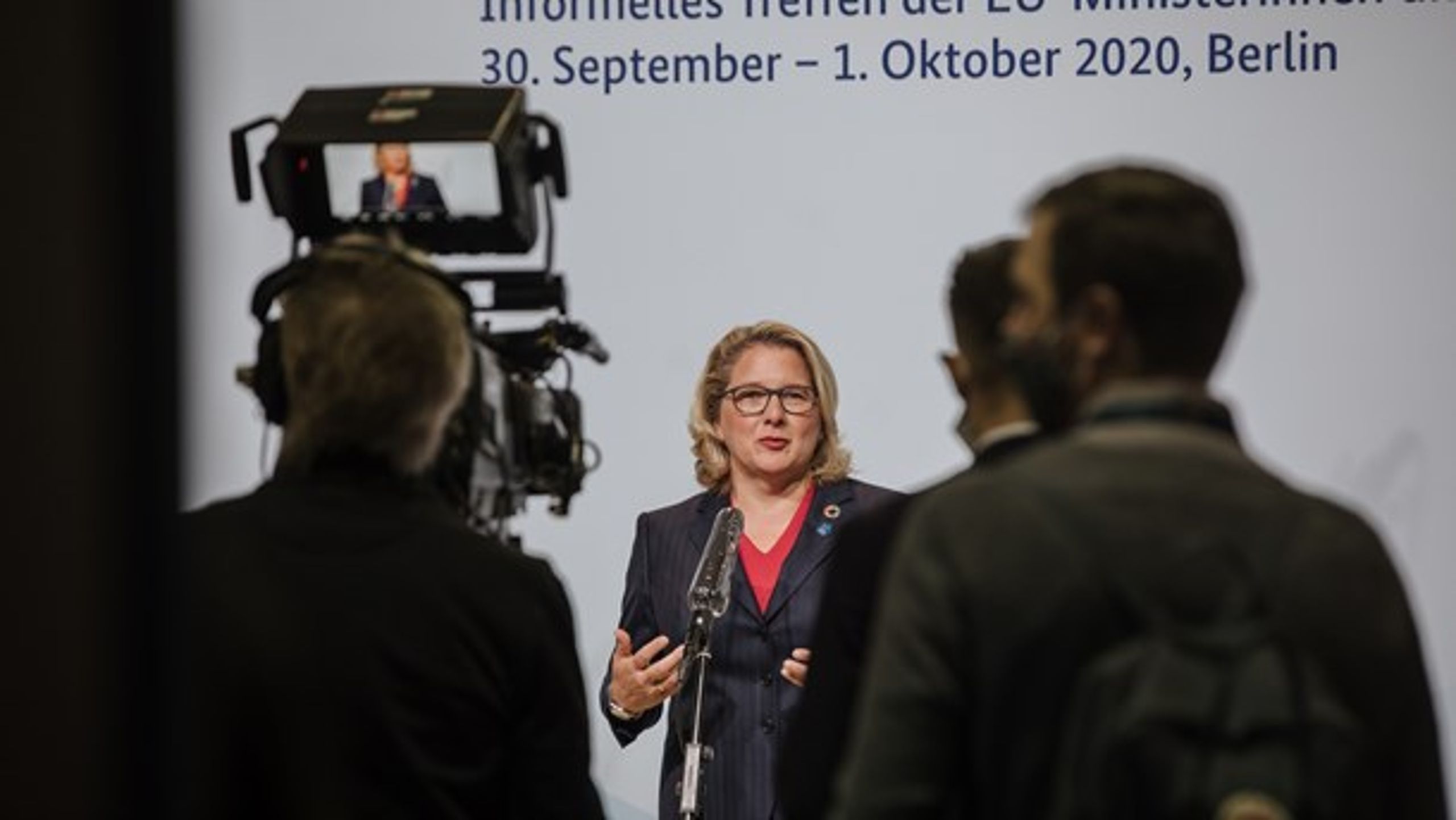 Tyska miljöministern Svenja Schulze höll i förra veckan informella förhandlingar om hur unionen ska anta ett högre 2030-mål med sina kollegor. <br>