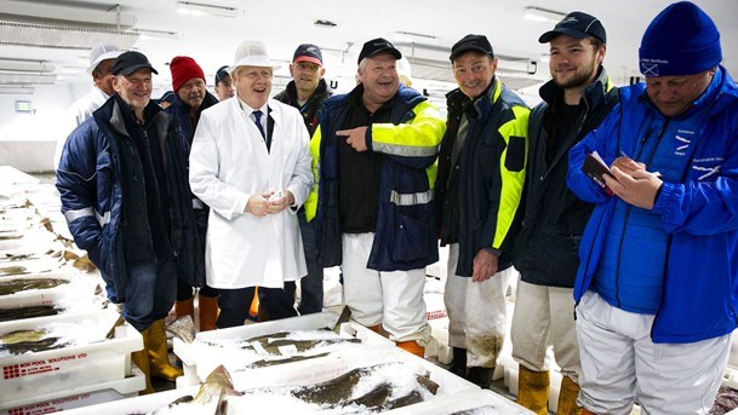 Den brittiska premiärministern, Boris Johnson, möter fiskare i Aberdeen, som hoppas på fler fiskerättigheter efter britternas EU-utträde.<h2></h2>