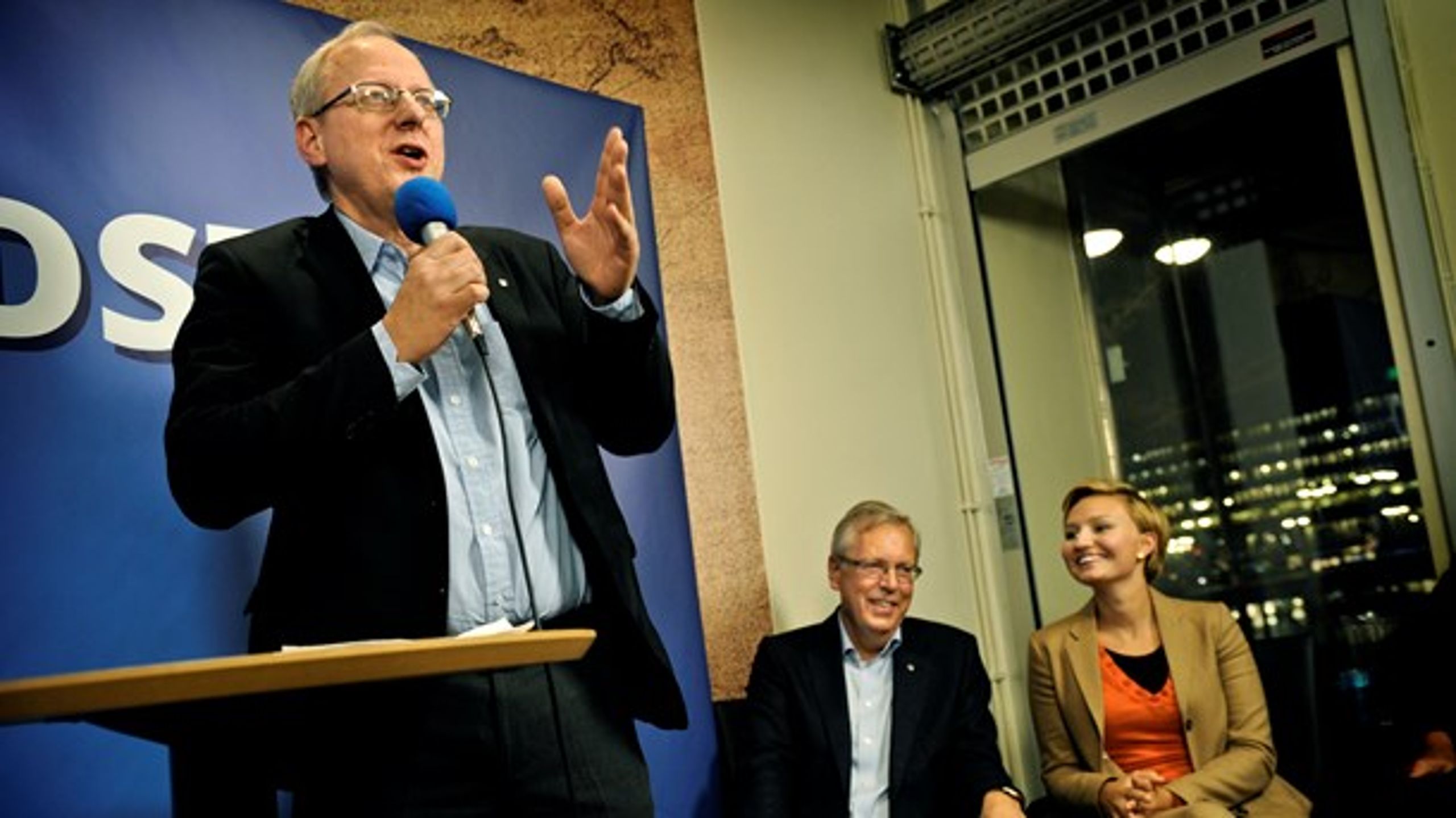 Bild från 2012 när Bengt Germundsson tillsammans med Ebba Busch försökte få Mats Odell vald till ny partiledare