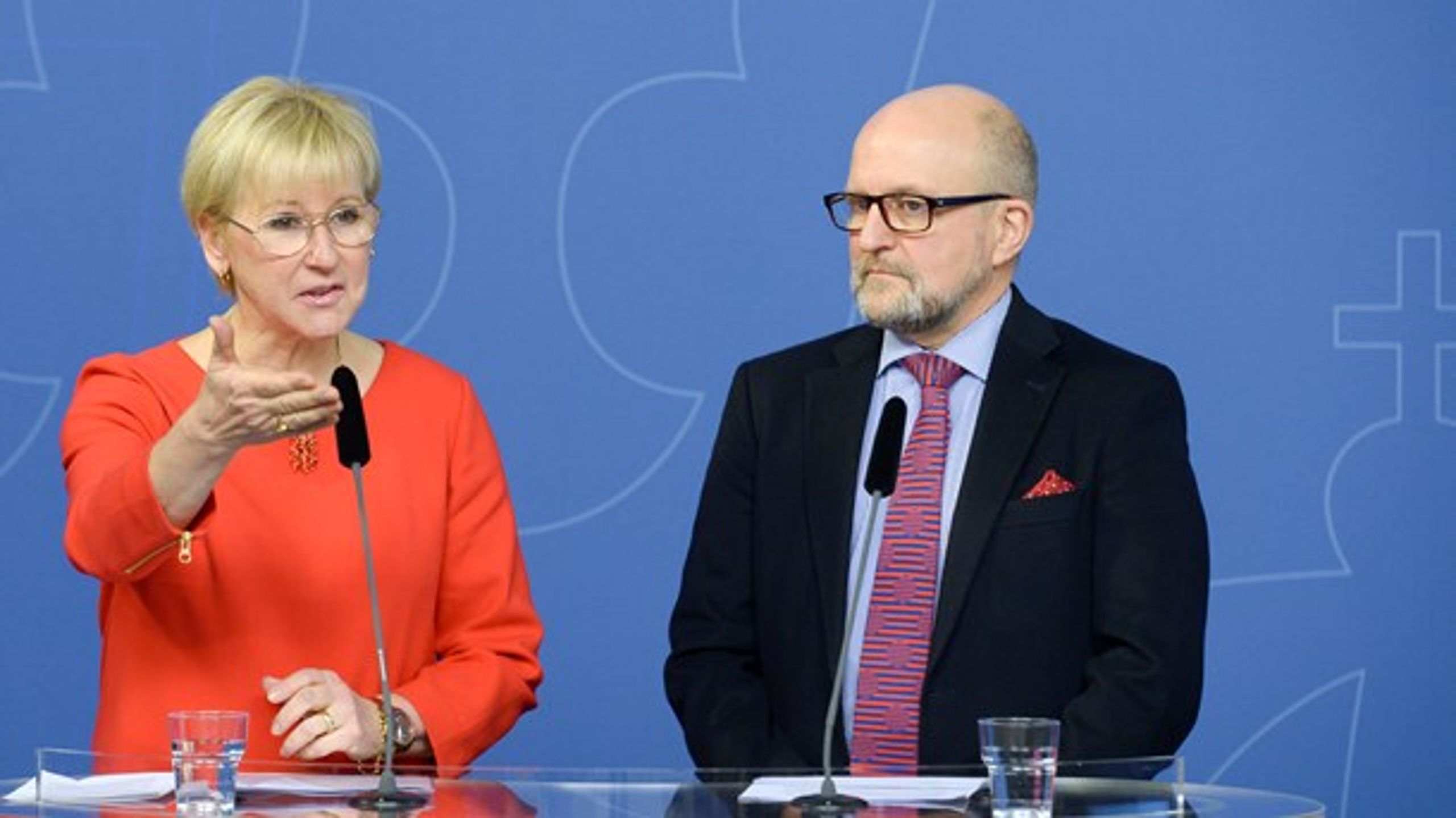 Sven-Eric Söder tillsammans med f.d. utrikesminister Margot Wallström (S).