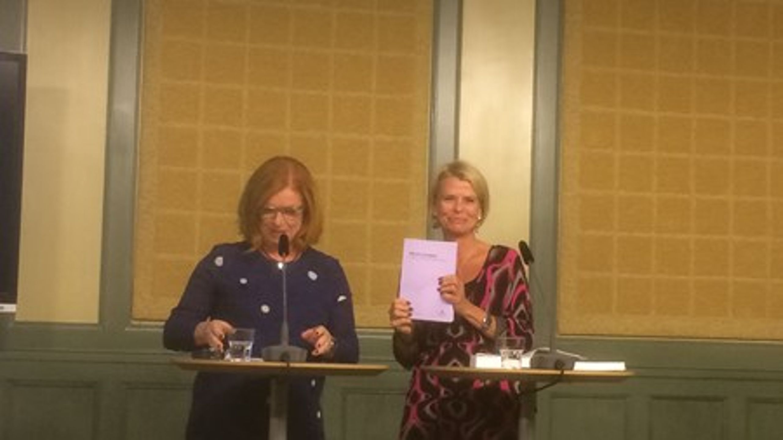 Cecilia Schelin Seidegård lämnade på onsdagen över jämställdhetsutredningen till jämställdhetsminister Åsa Regnér.
